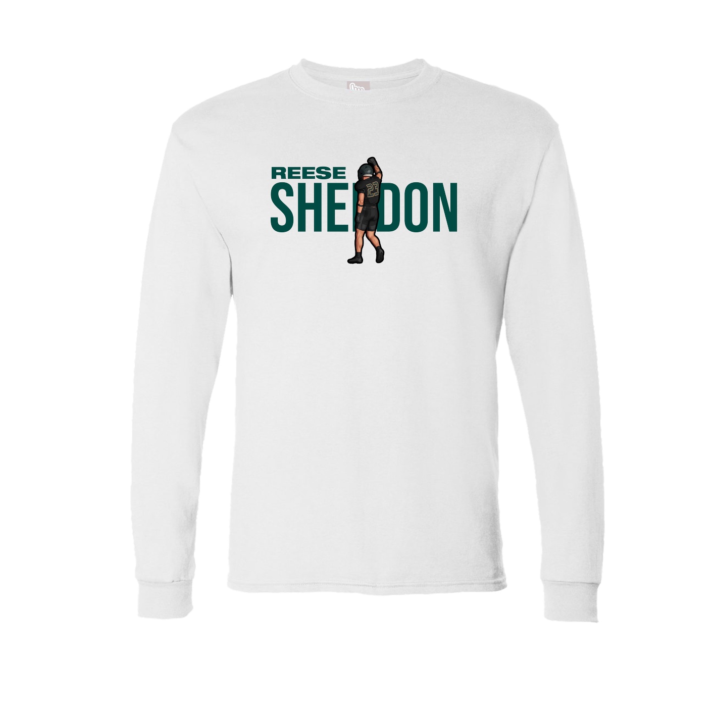 Long Sleeve Tee — Player Name in White