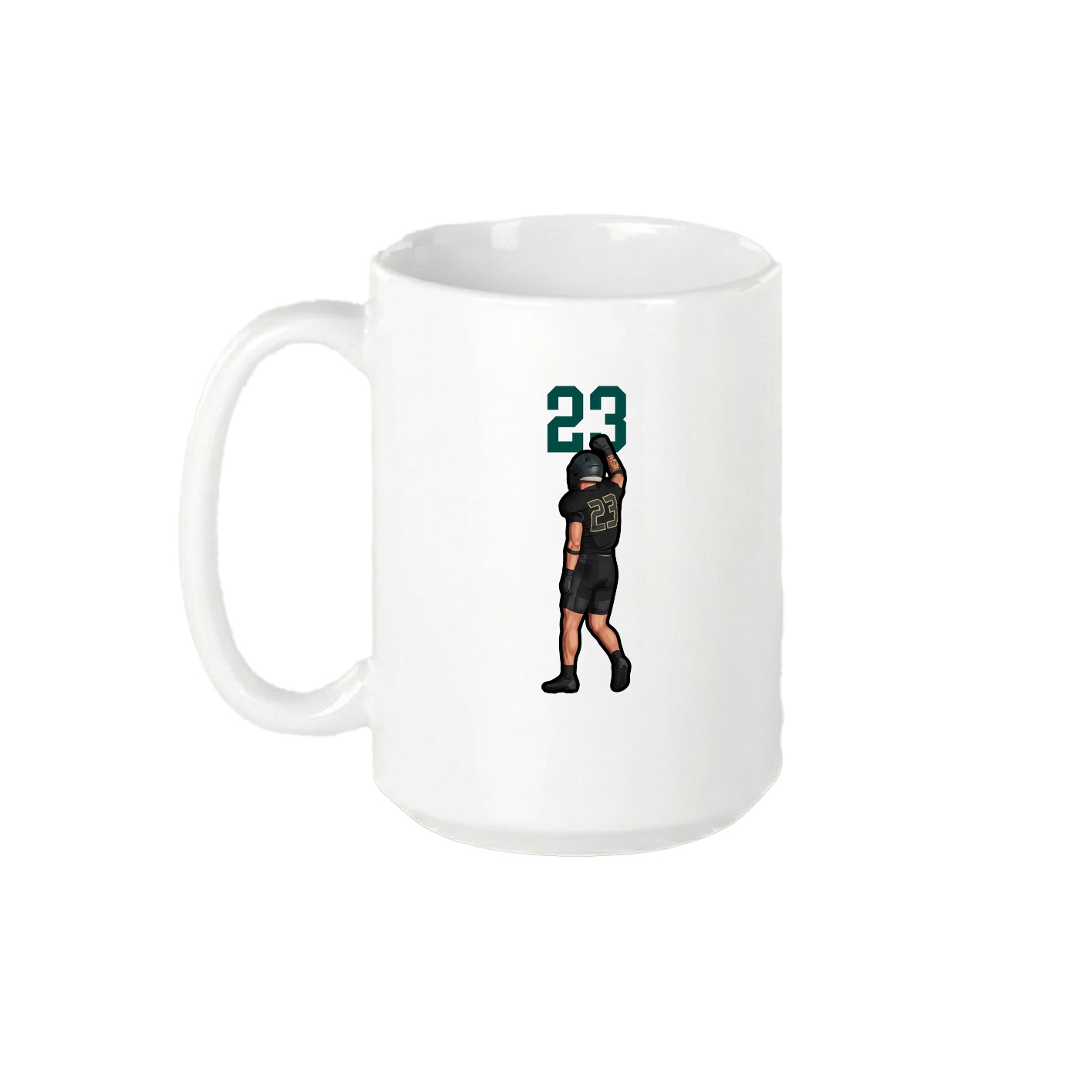 15oz Coffee Mug — Number Top in White