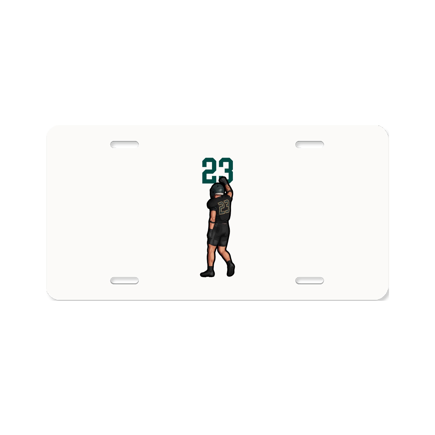 License Plate — Number Top in Classic