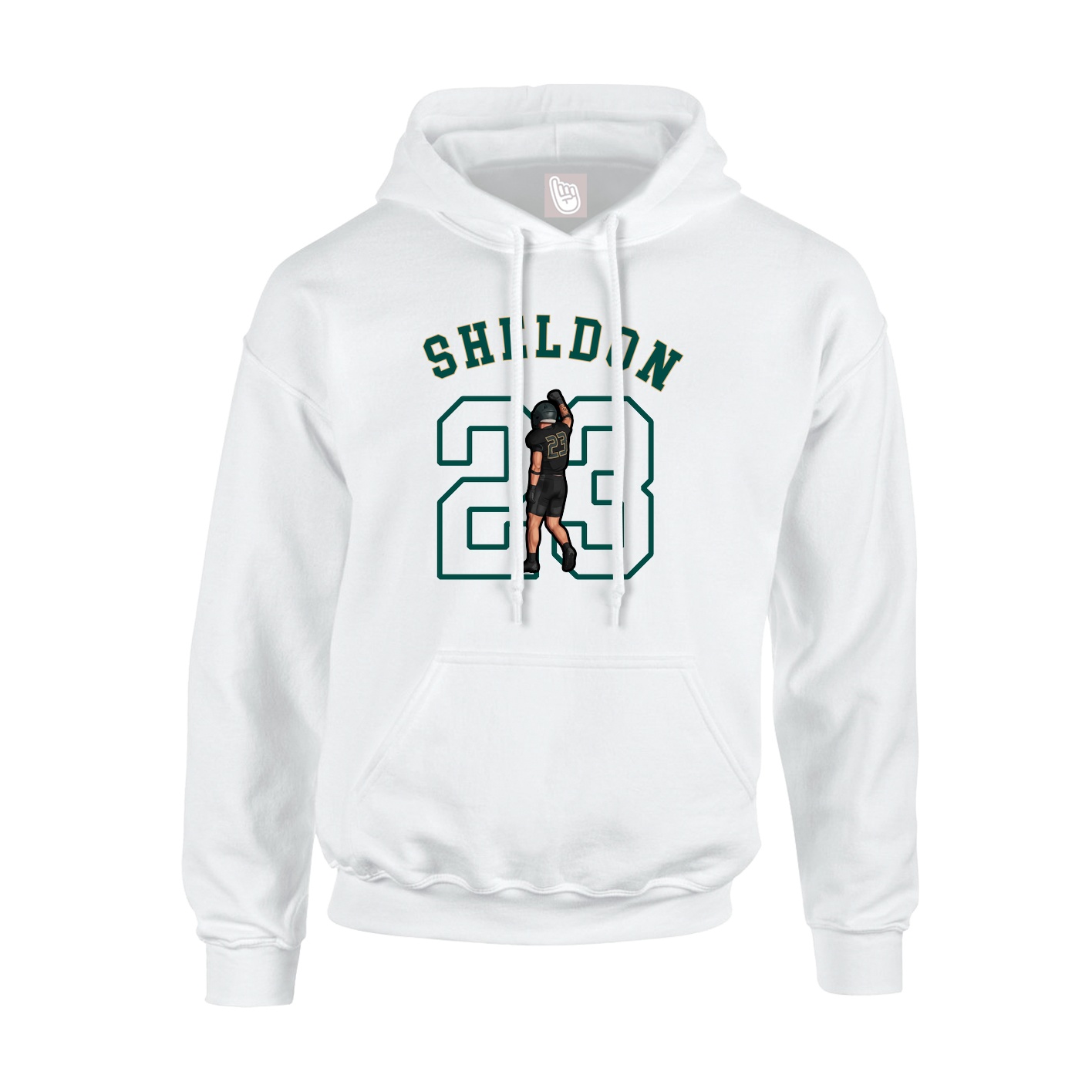 Youth Hoodie — Shirsey Arch in White