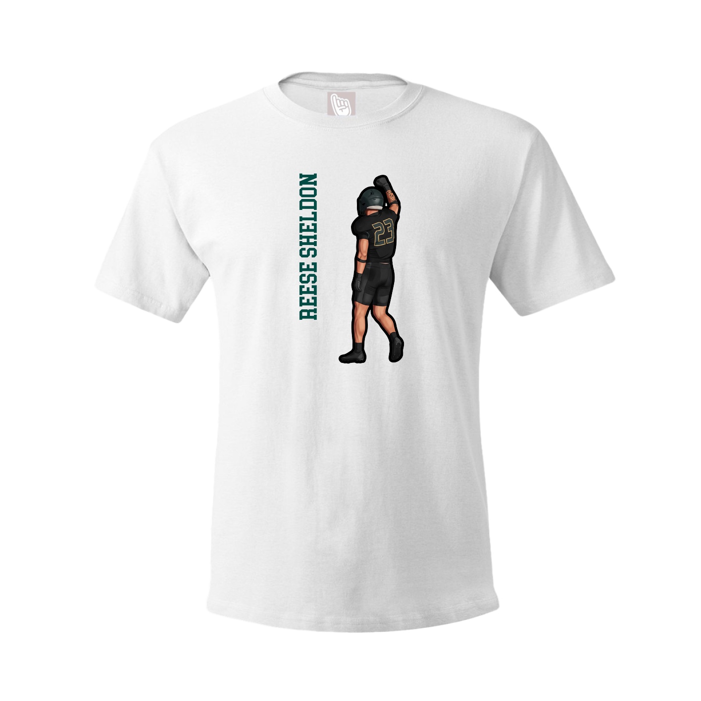 Tee — Name Vertical in White