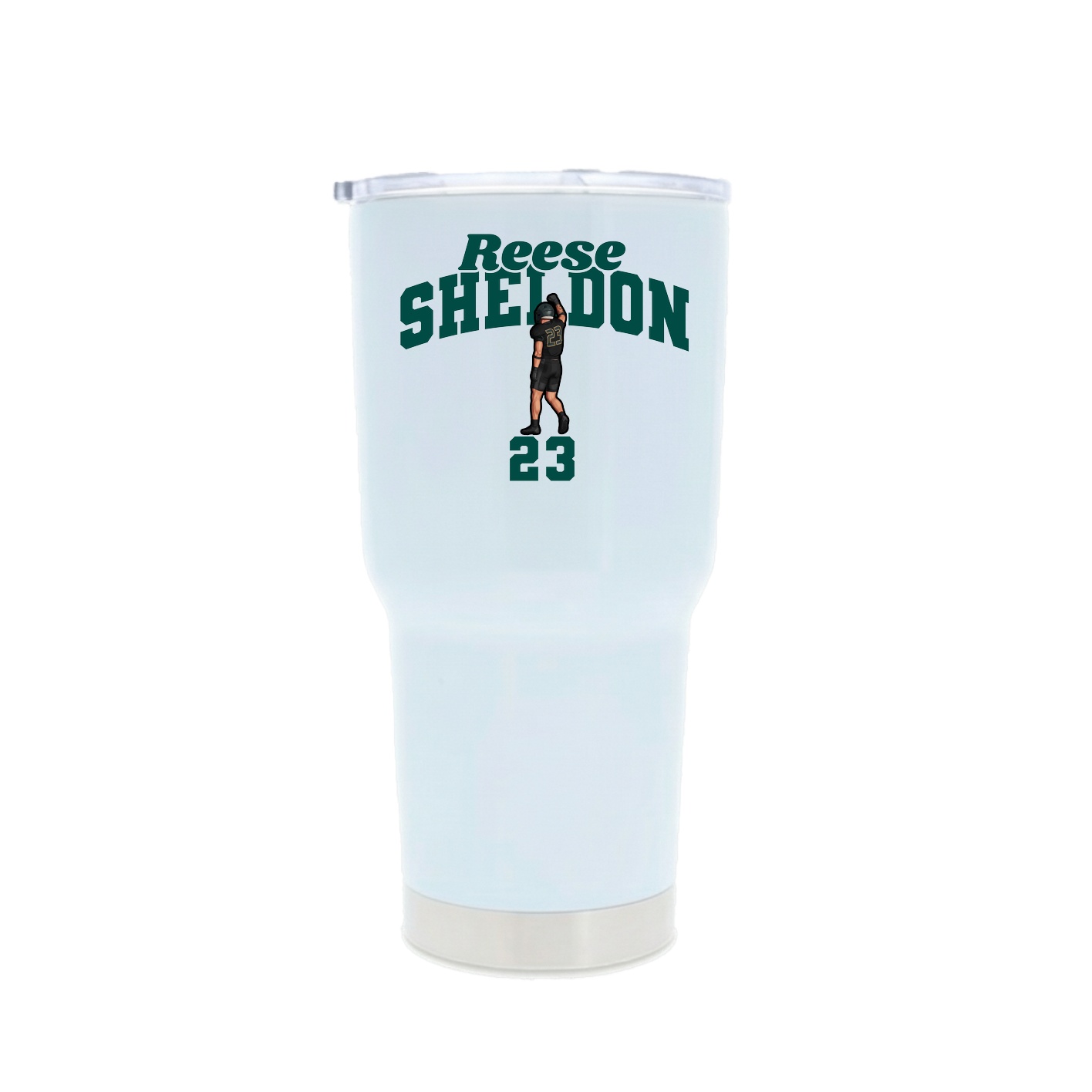 30oz Stainless Steel Tumbler — Signature Arch in White