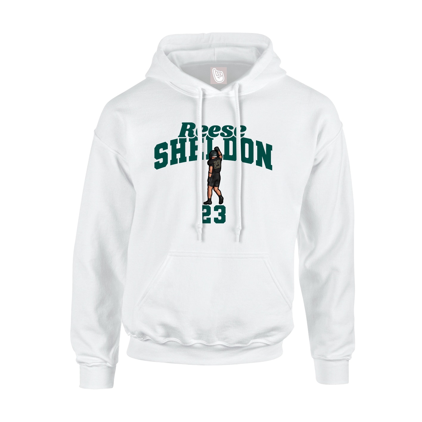 Hoodie — Signature Arch in White