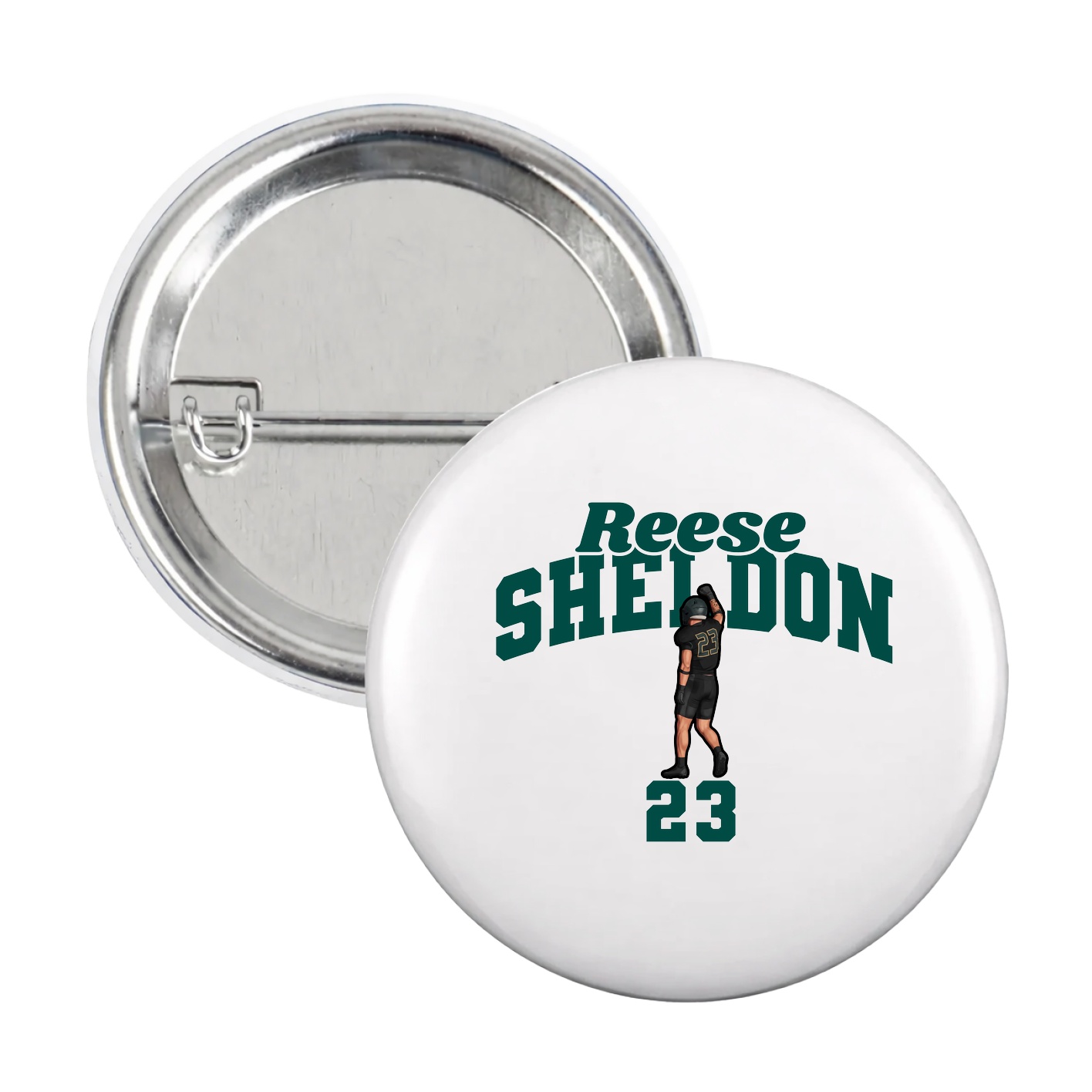 Game Day Button — Signature Arch in White