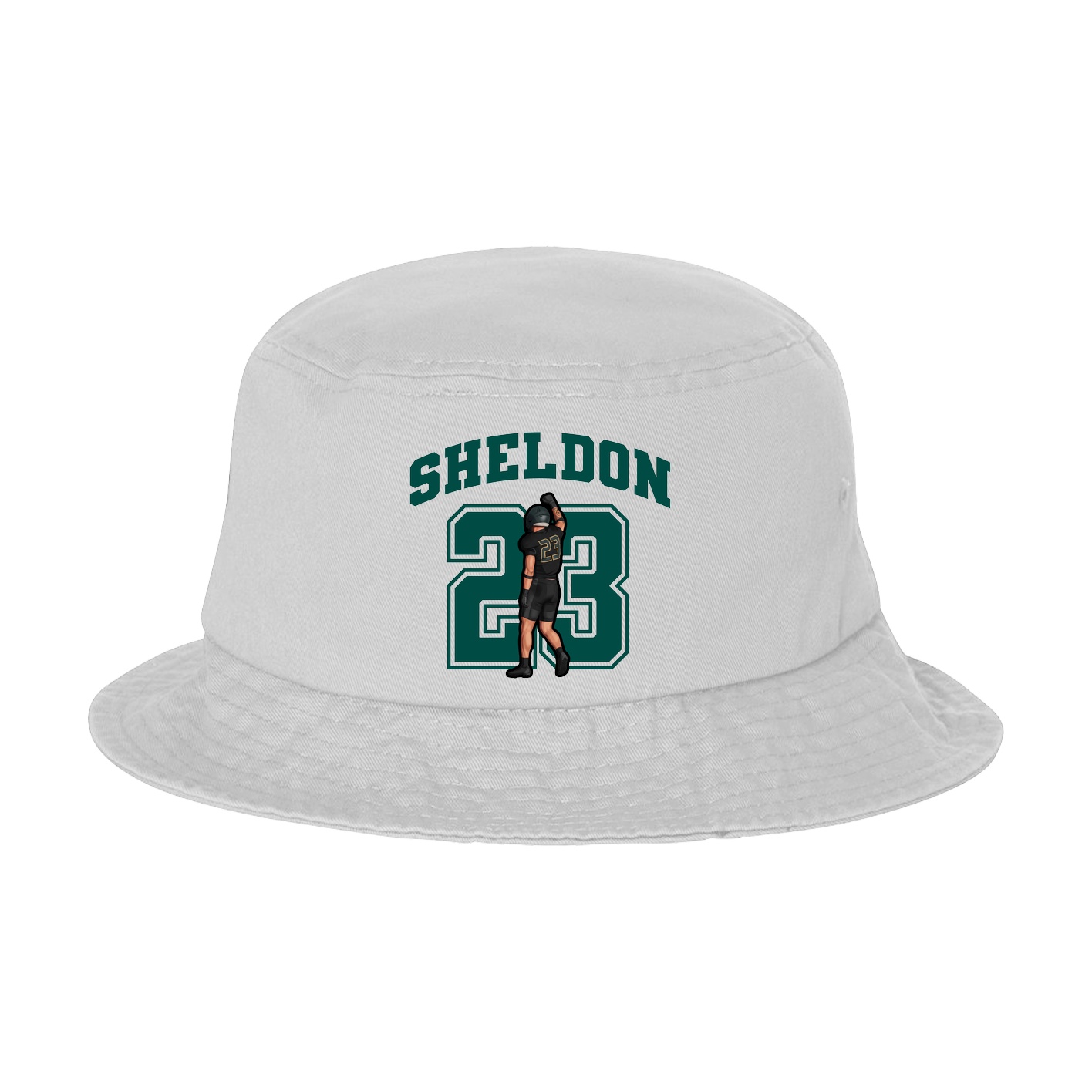 Bucket Cap — Number in White