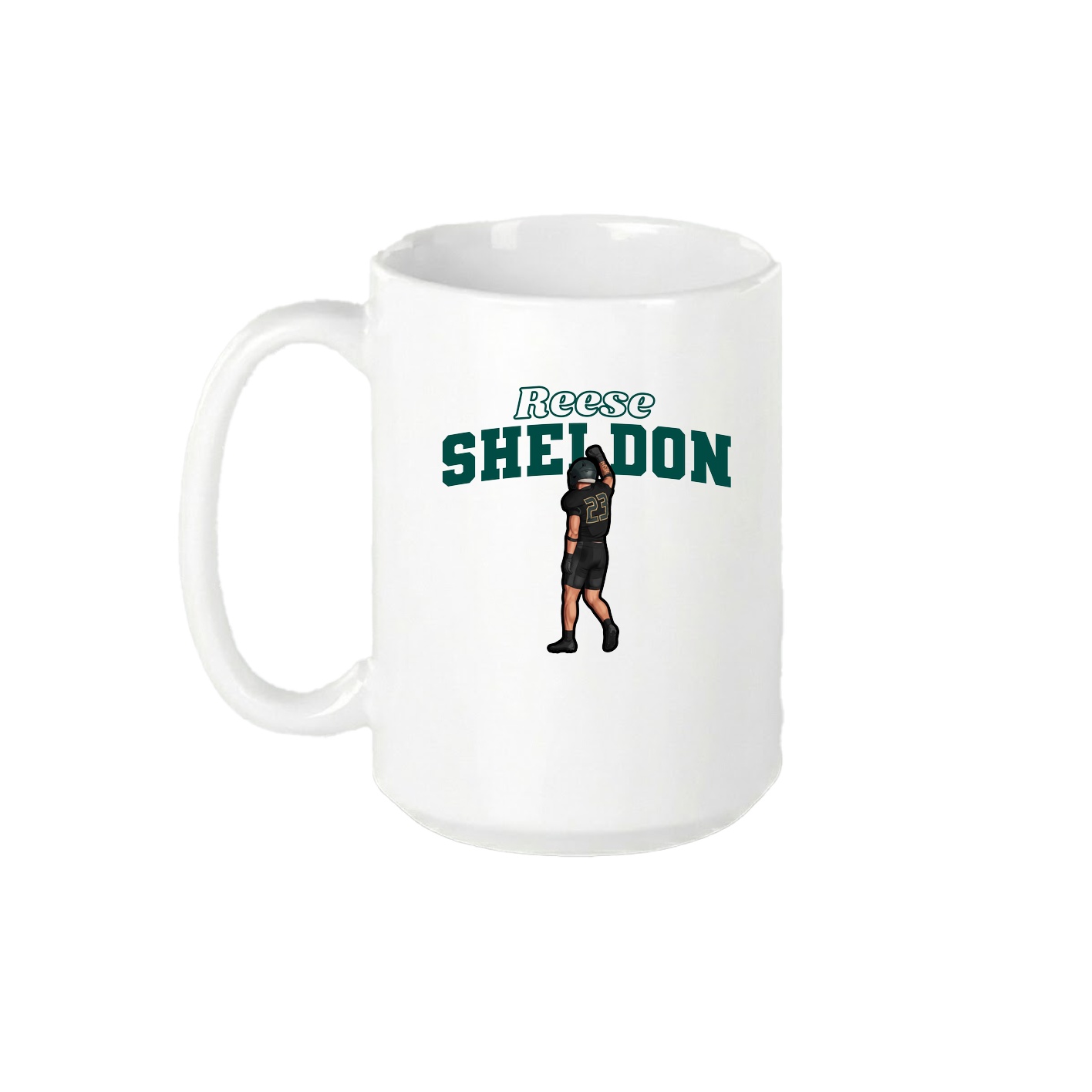 15oz Coffee Mug — Name Arch in White