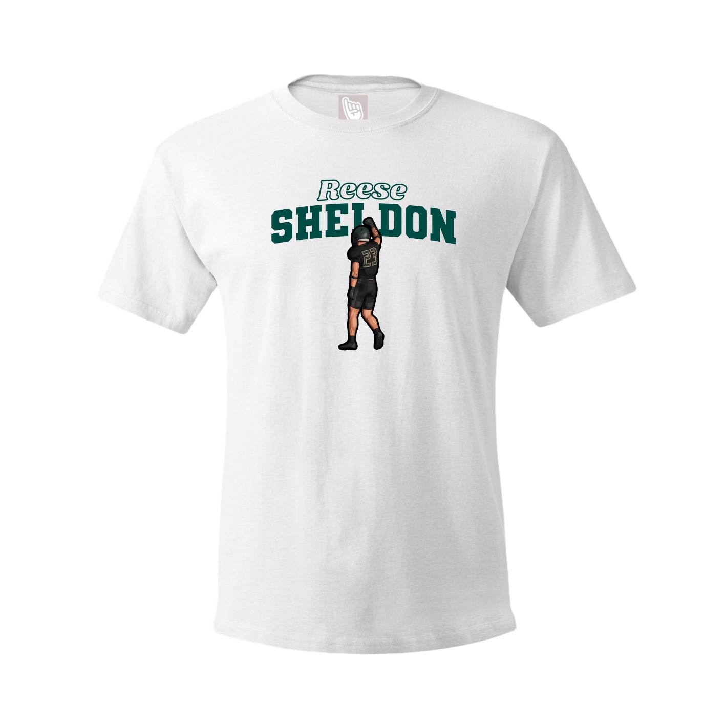 Youth Tee — Name Arch in White