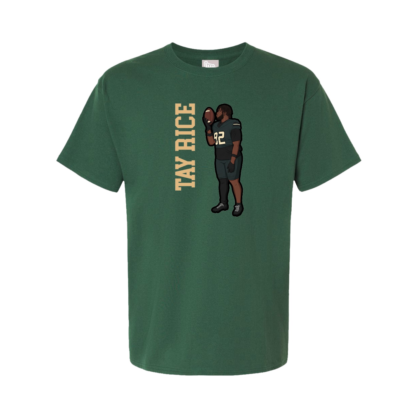 Tee — Name Vertical in Green