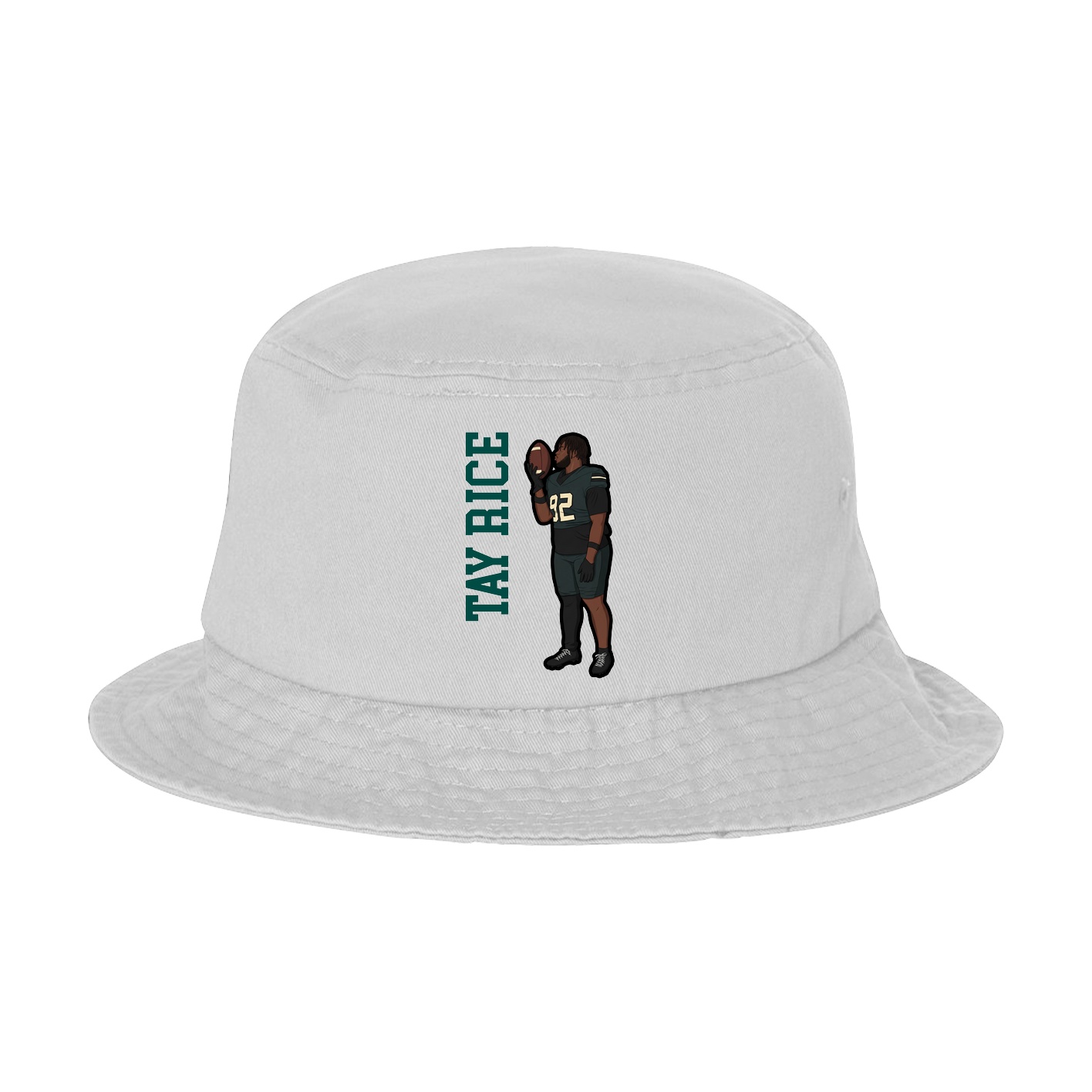 Bucket Cap — Name Vertical in White