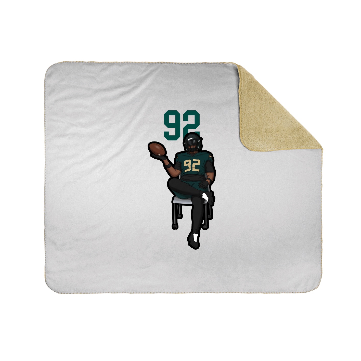 Throw Blanket — Number Top in White
