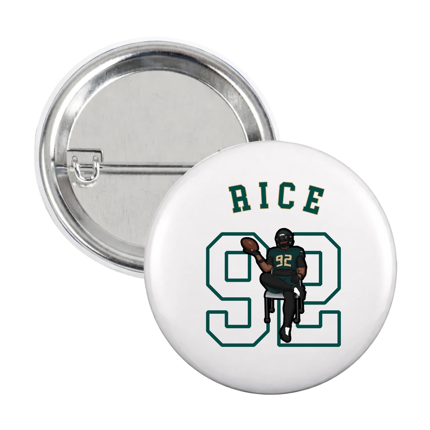 Game Day Button — Shirsey Arch in White