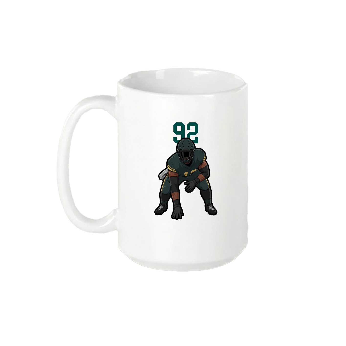 15oz Coffee Mug — Number Top in White