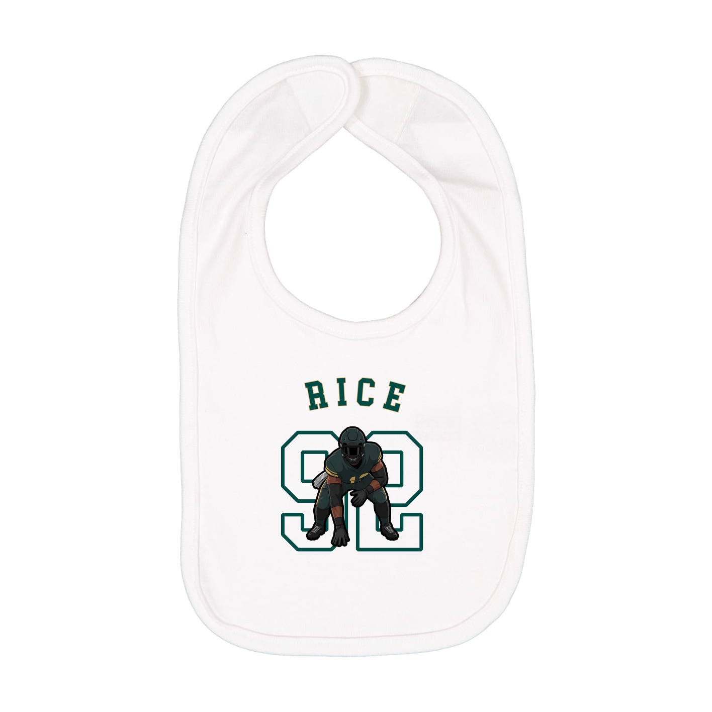 Infant Bib — Shirsey Arch in White