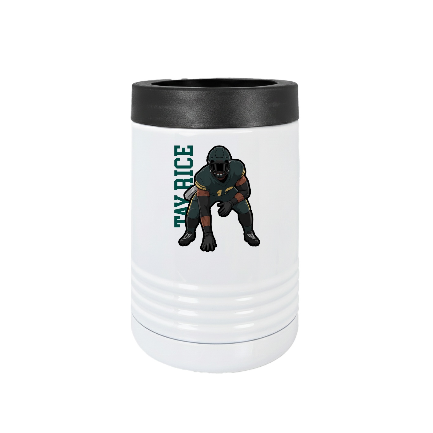 Beverage Holder — Name Vertical in White