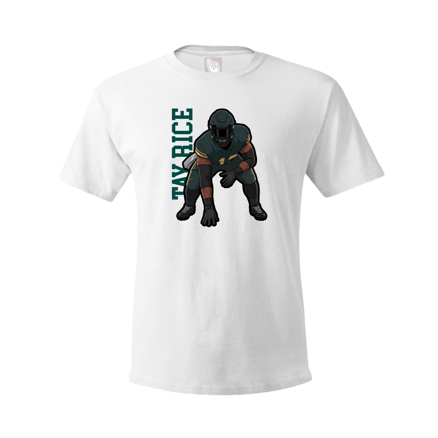 Tee — Name Vertical in White
