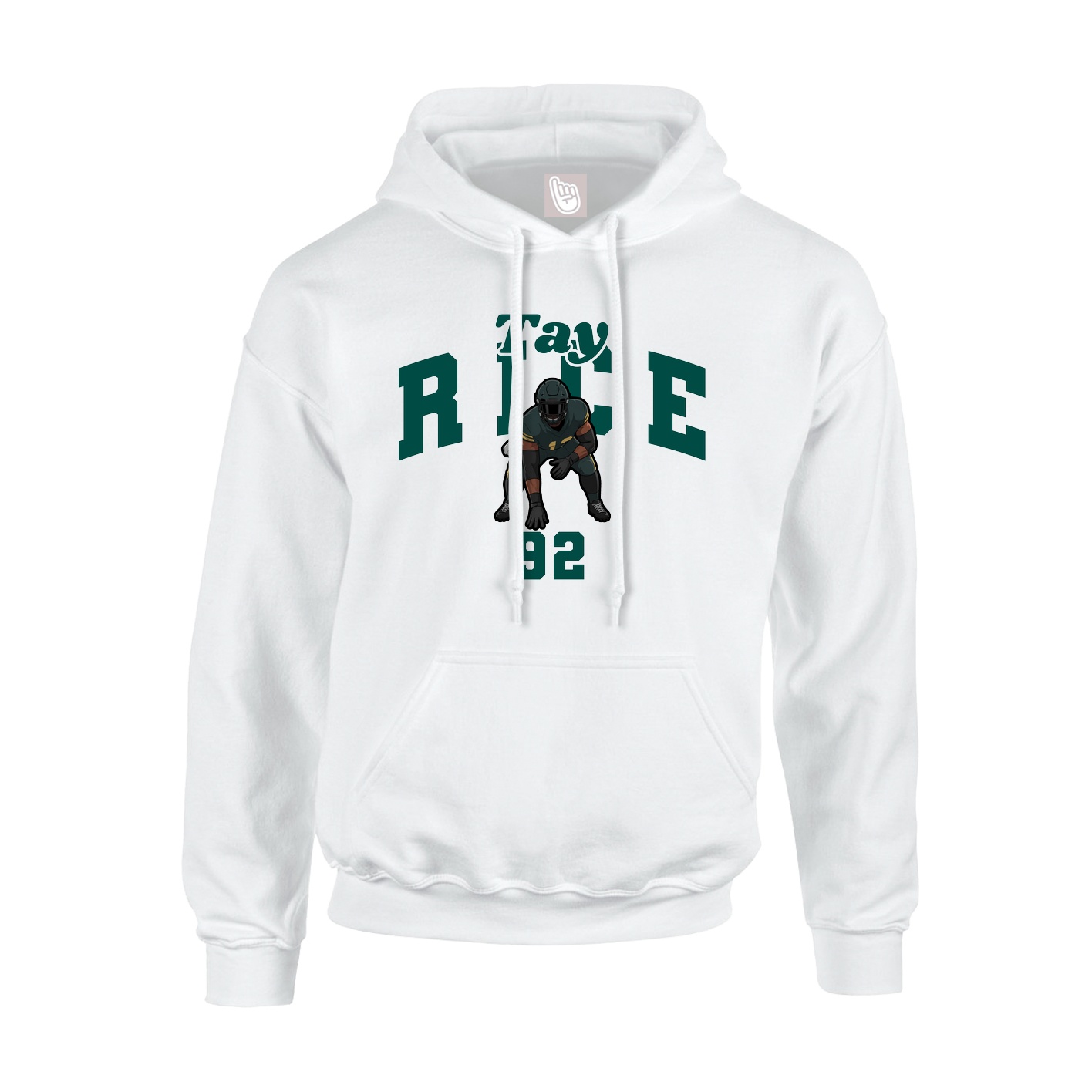 Hoodie — Signature Arch in White
