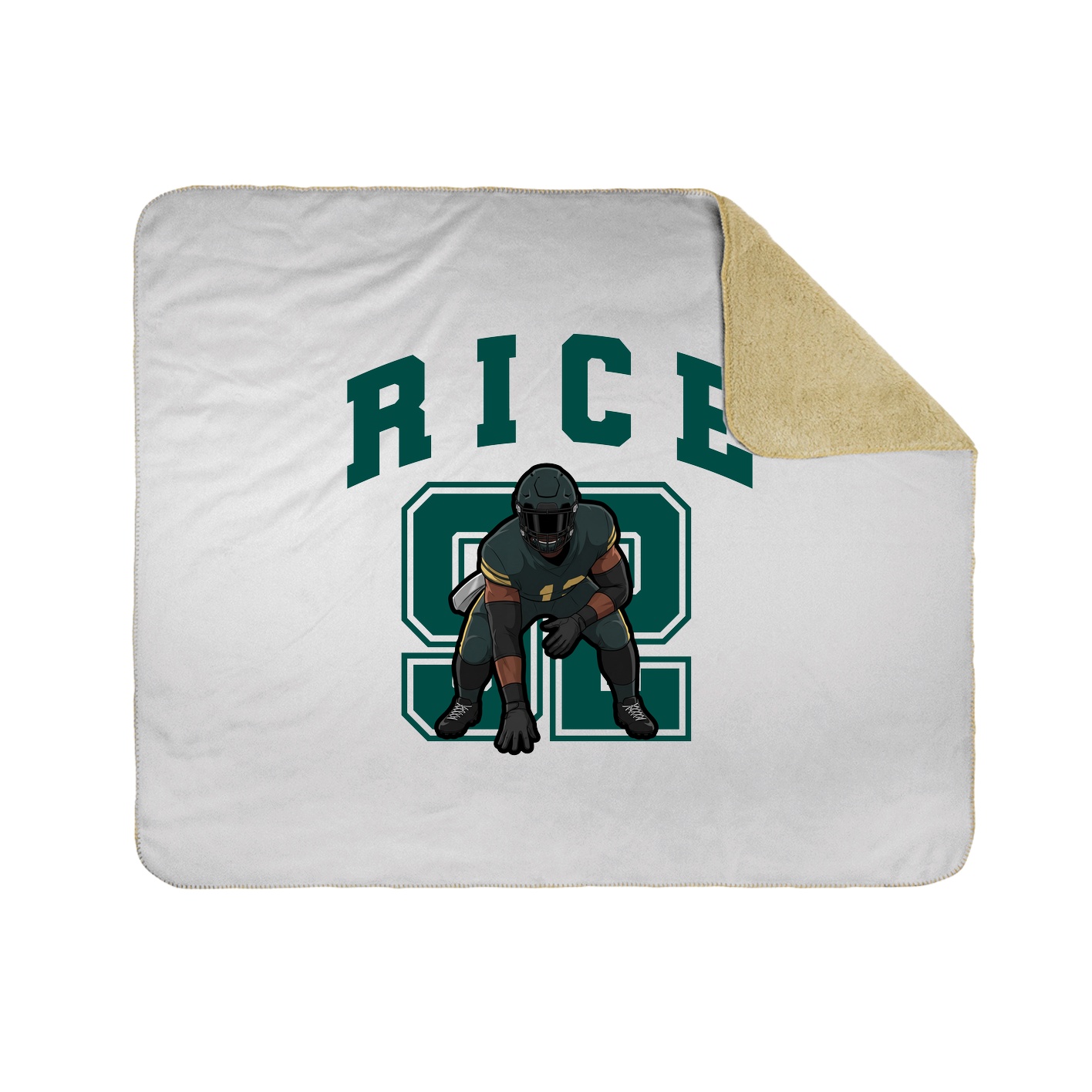 Throw Blanket — Number in White