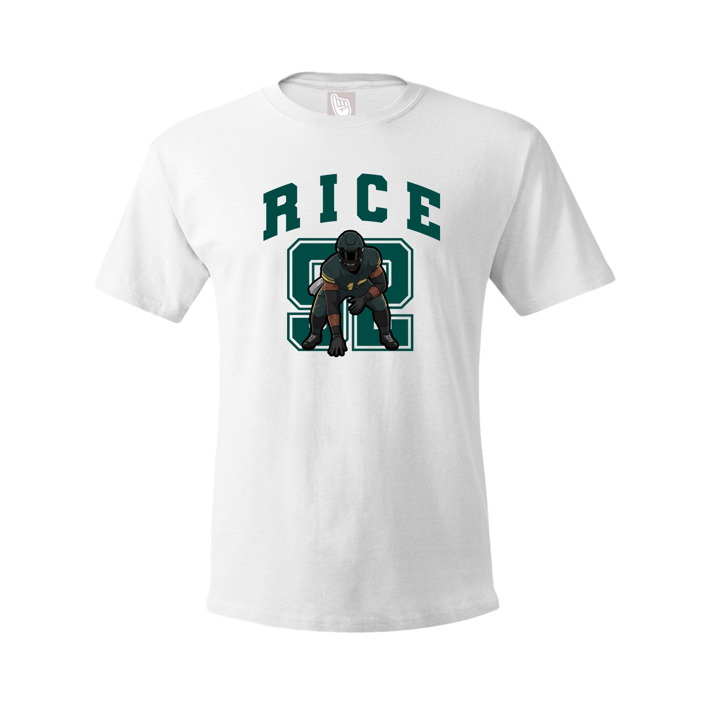 Youth Tee — Number in White