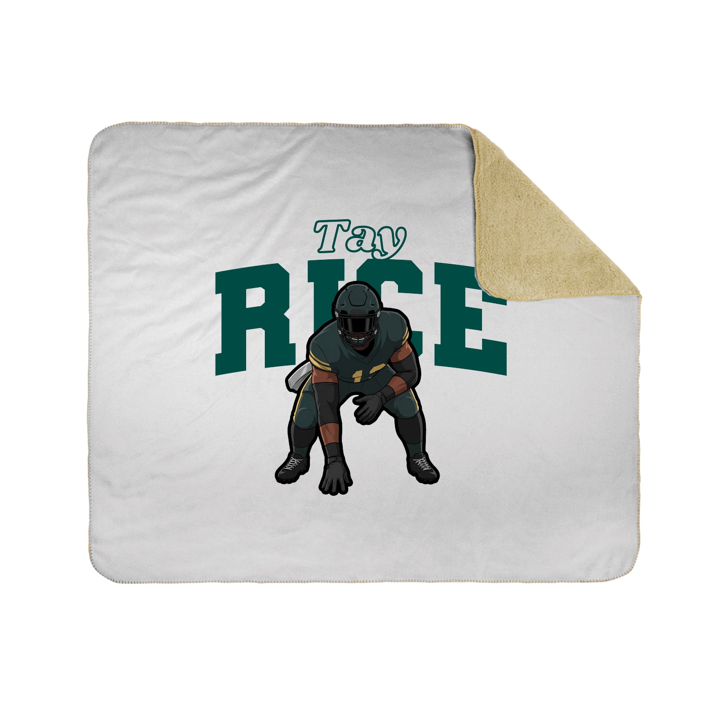 Throw Blanket — Name Arch in White