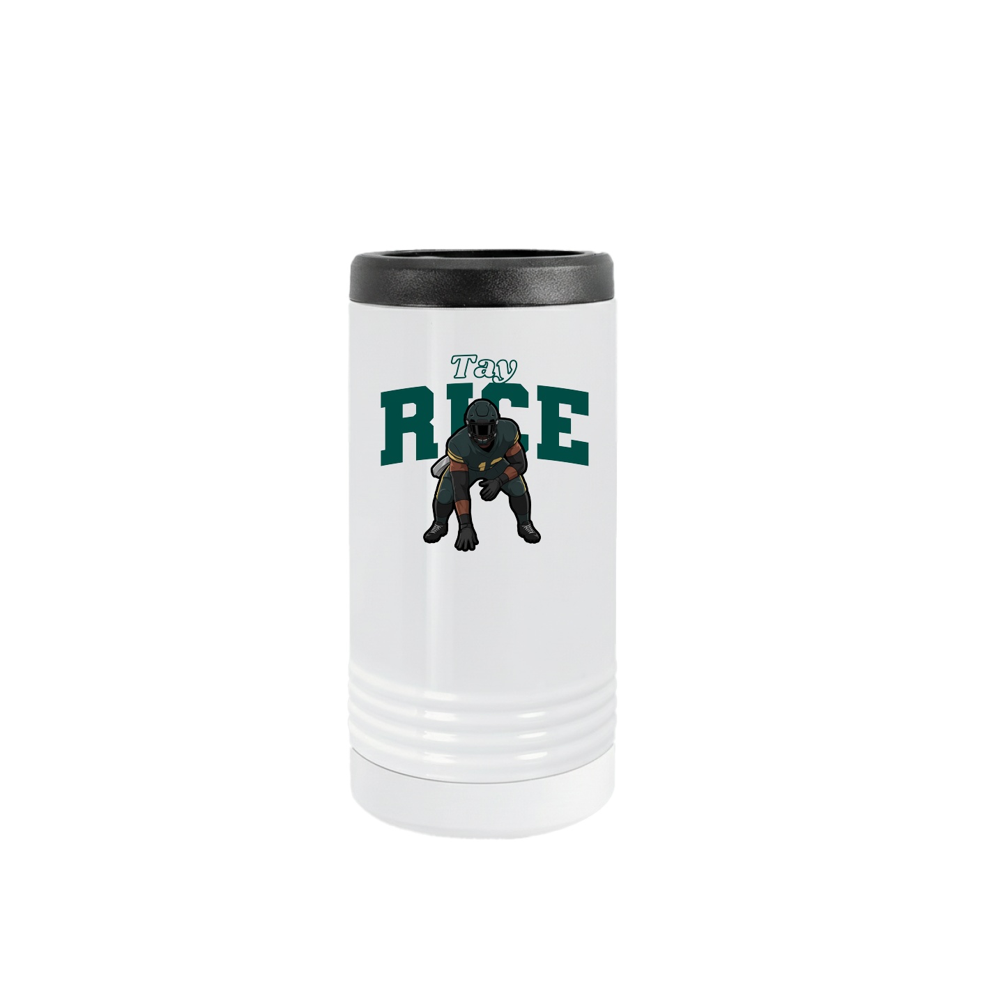 Slim Beverage Holder — Name Arch in White