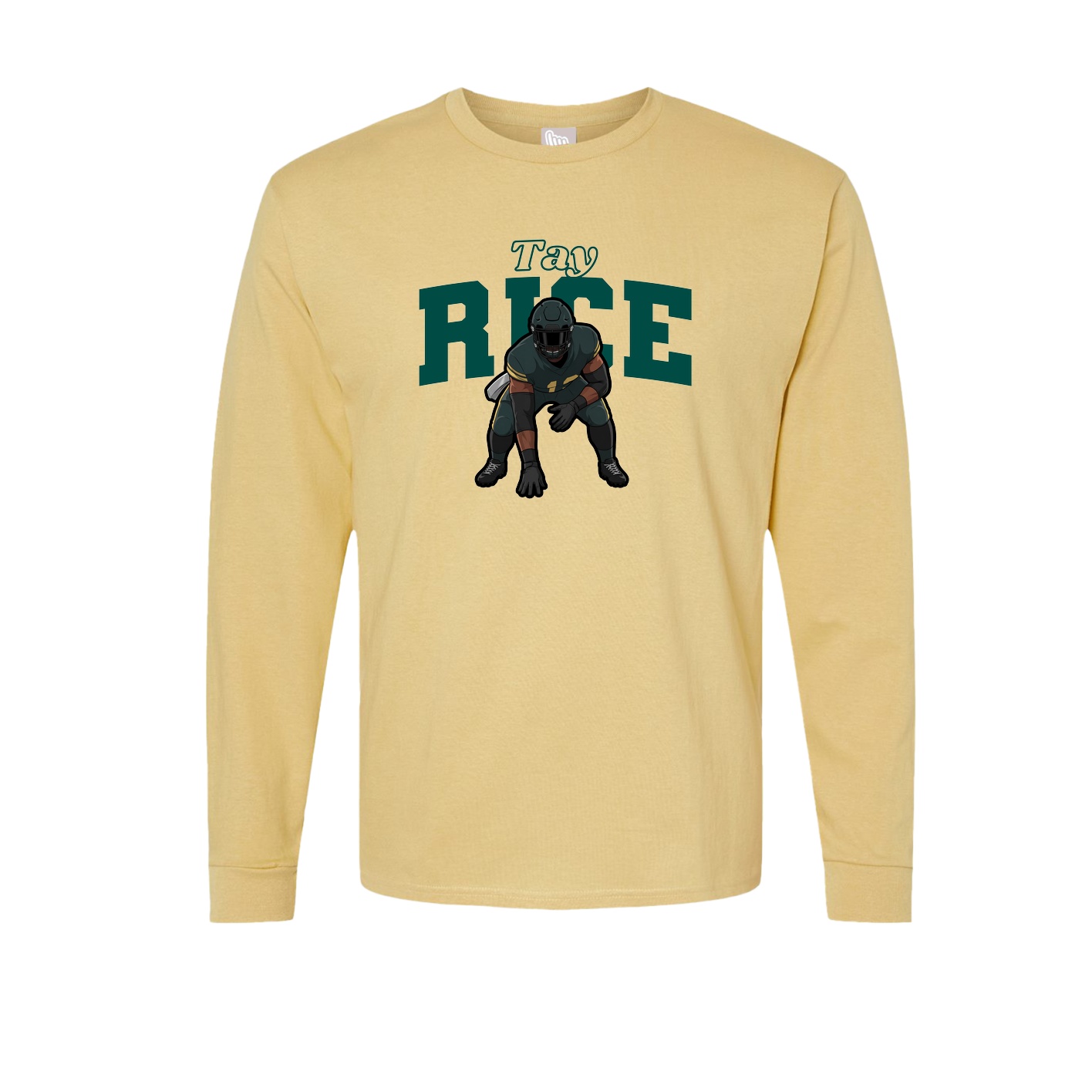 Long Sleeve Tee — Name Arch in Vegas Gold