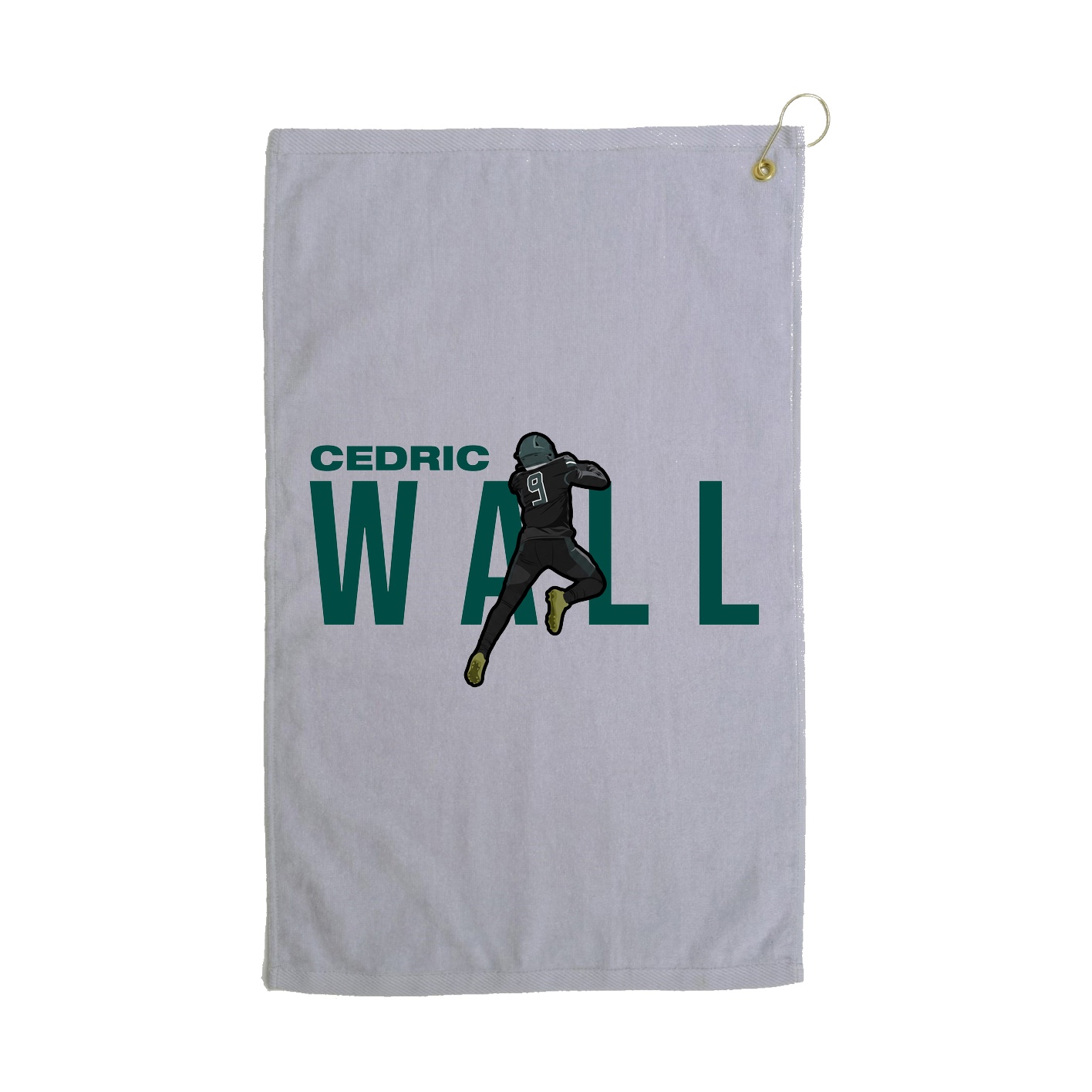 Golf Towel — Player Name in Grey