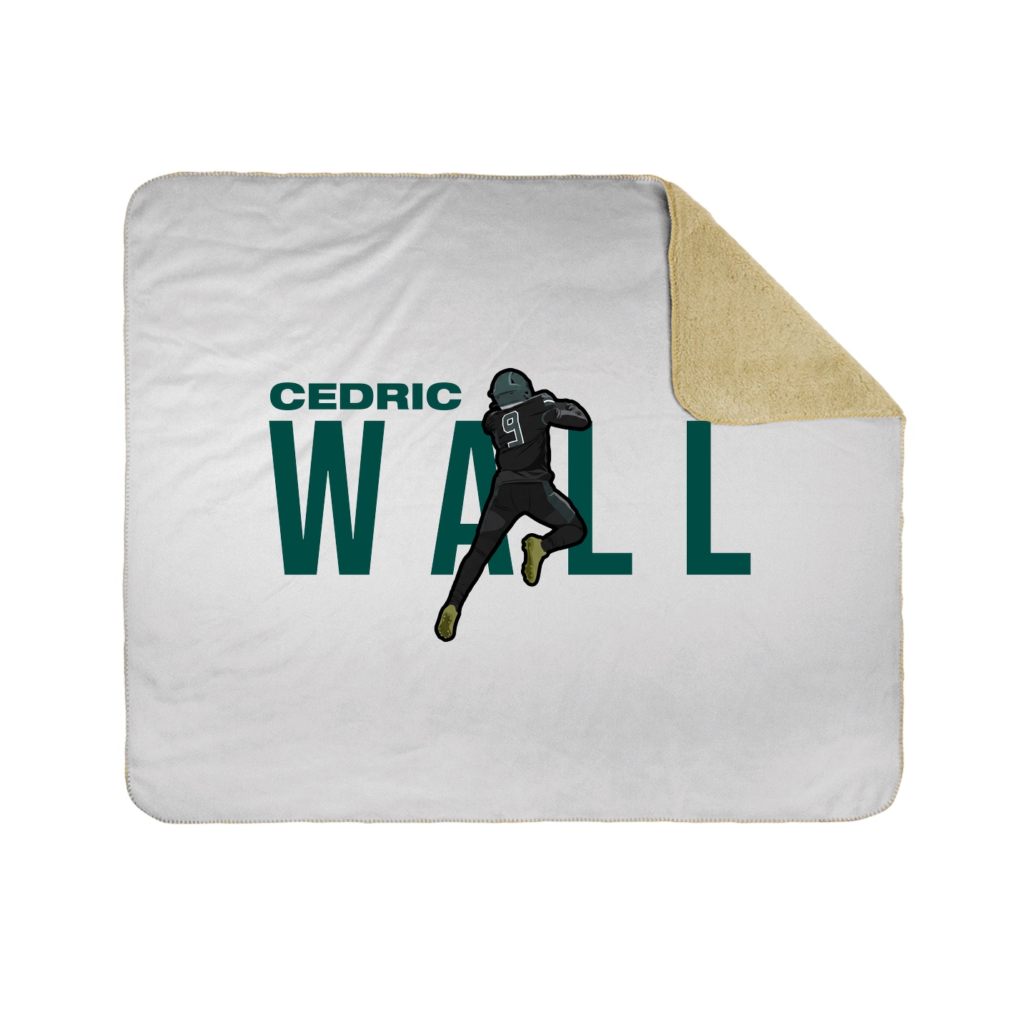 Throw Blanket — Player Name in White