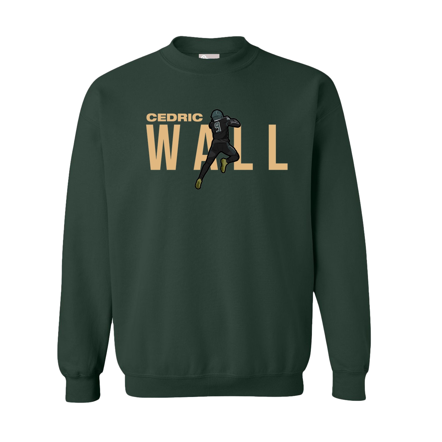 Fleece Crew — Player Name in Green