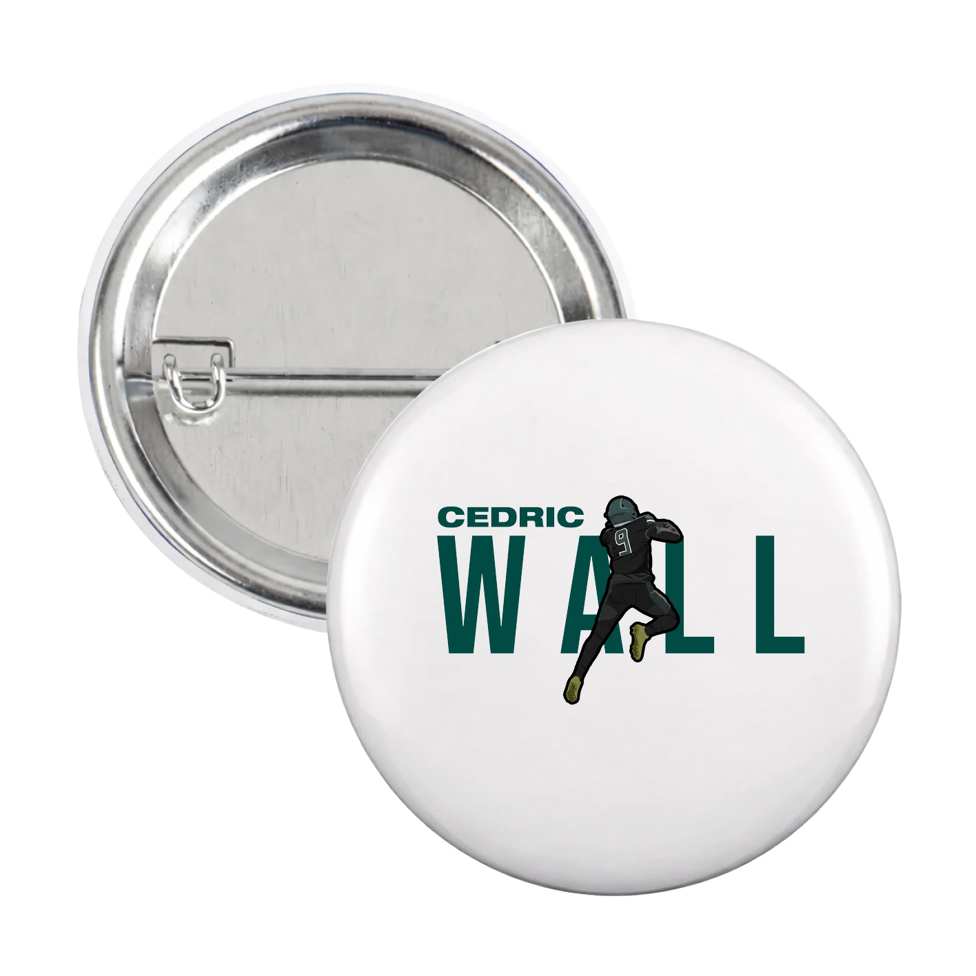 Game Day Button — Player Name in White