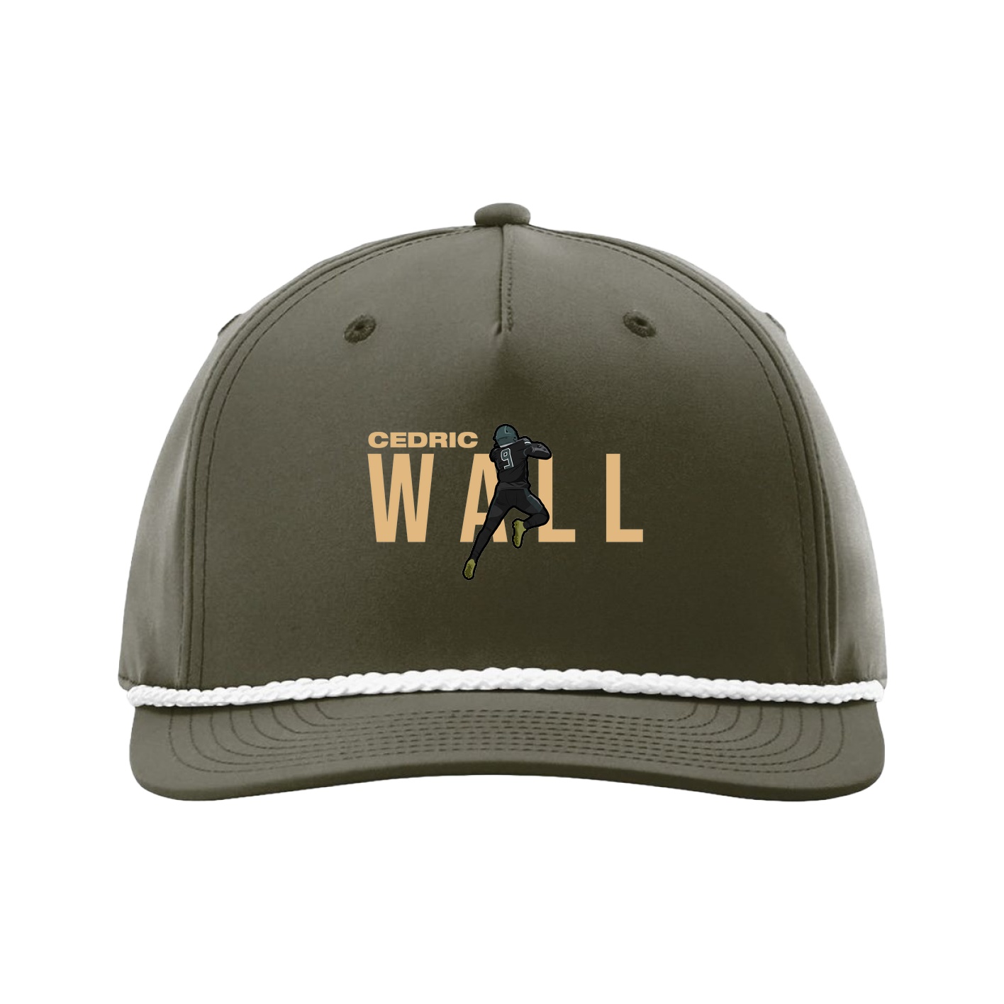 Five-Panel Classic Rope Cap — Player Name in Green