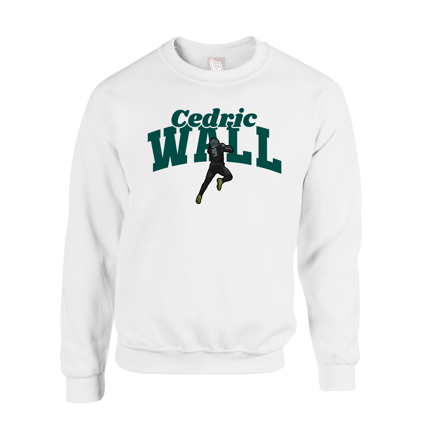 Fleece Crew — Signature Arch in White