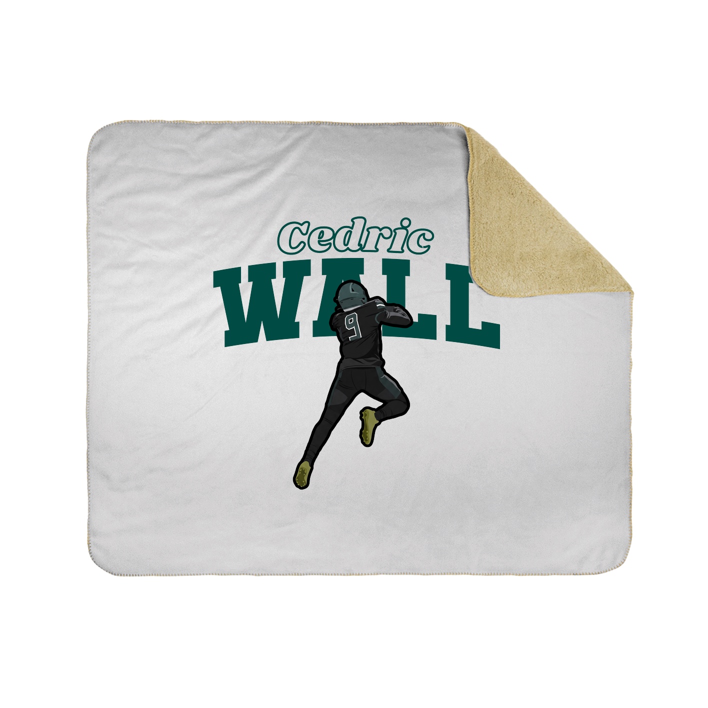 Throw Blanket — Name Arch in White