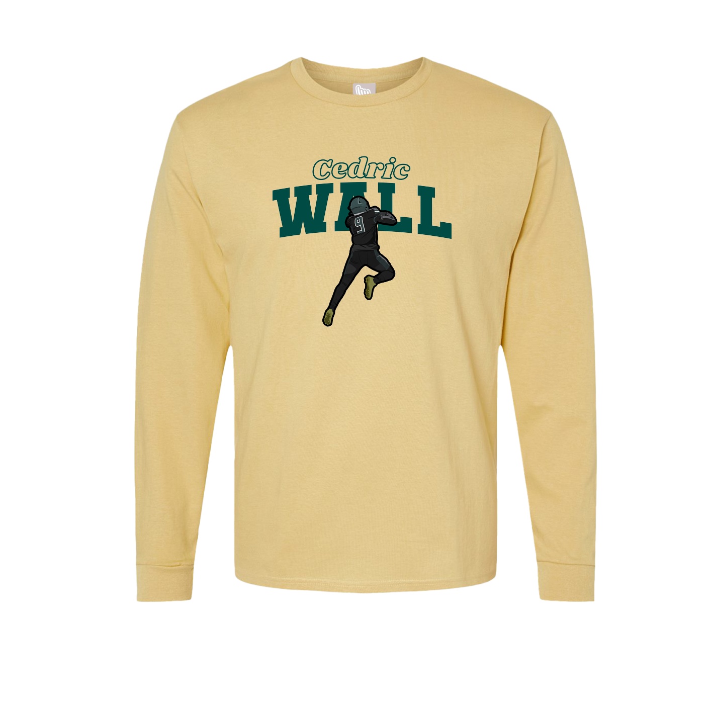 Long Sleeve Tee — Name Arch in Vegas Gold