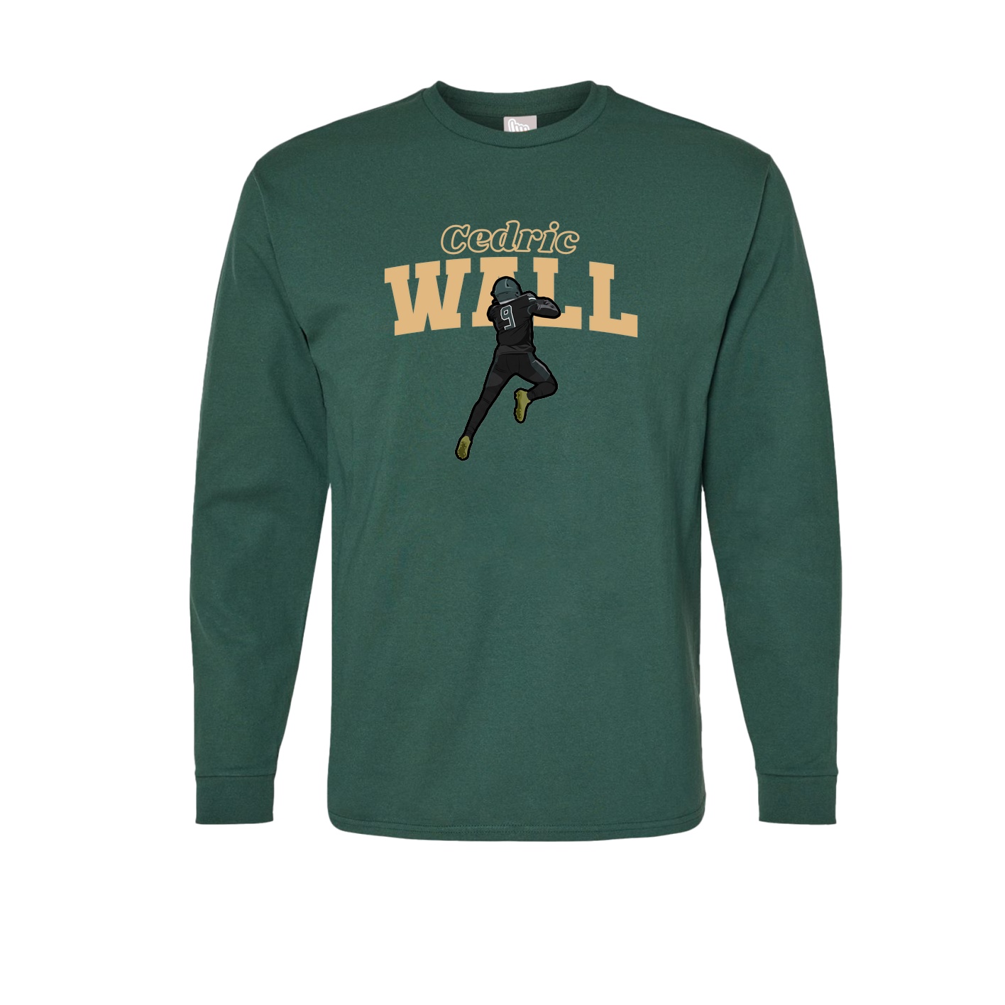 Long Sleeve Tee — Name Arch in Green