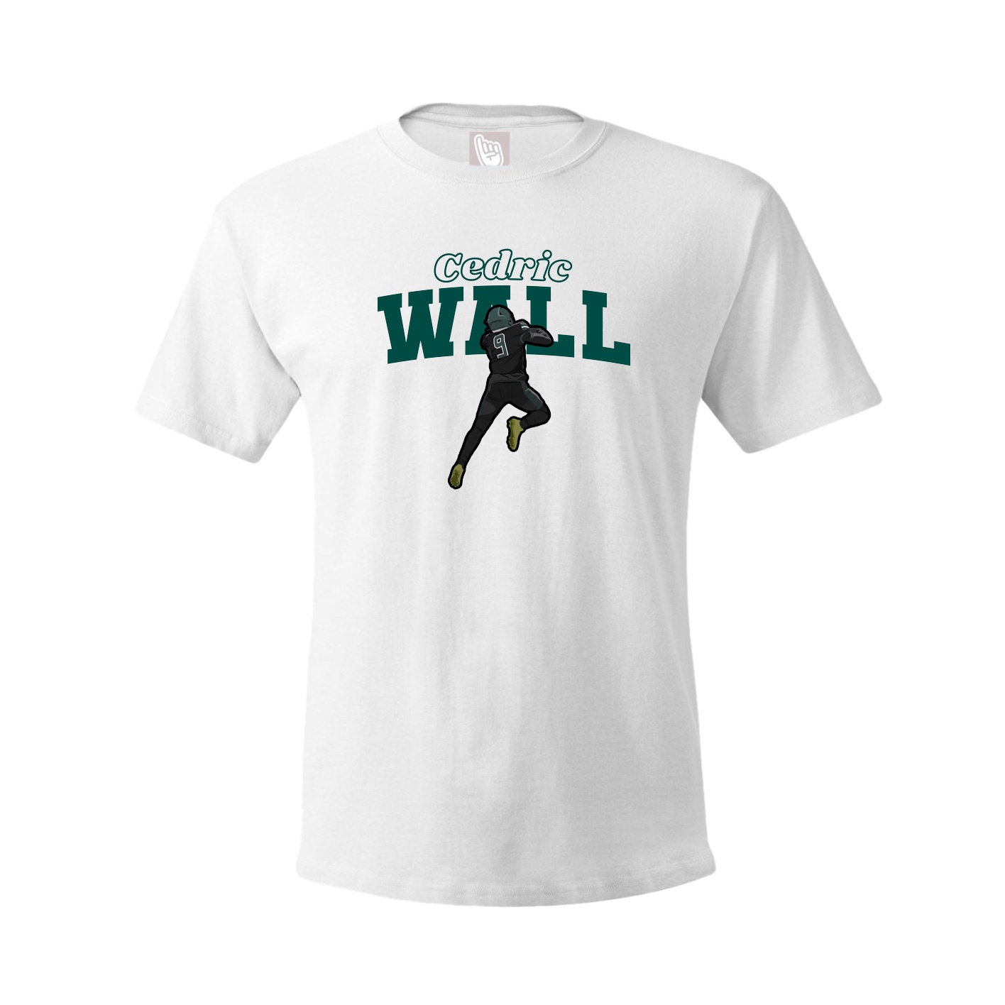 Youth Tee — Name Arch in White
