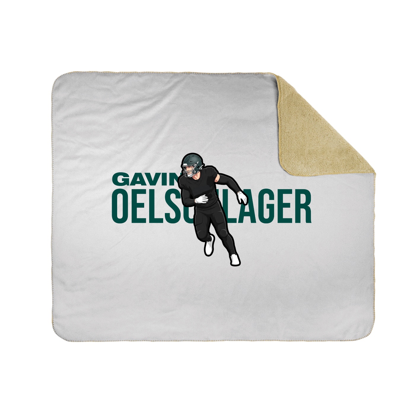 Throw Blanket — Player Name in White