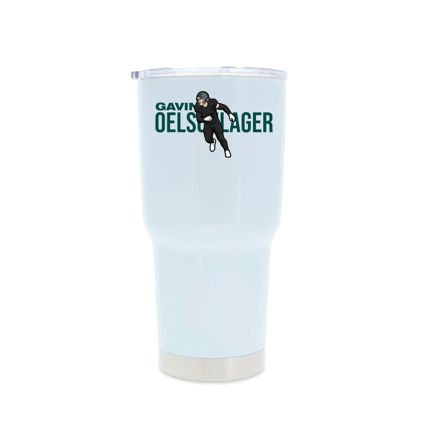 30oz Stainless Steel Tumbler — Player Name in White