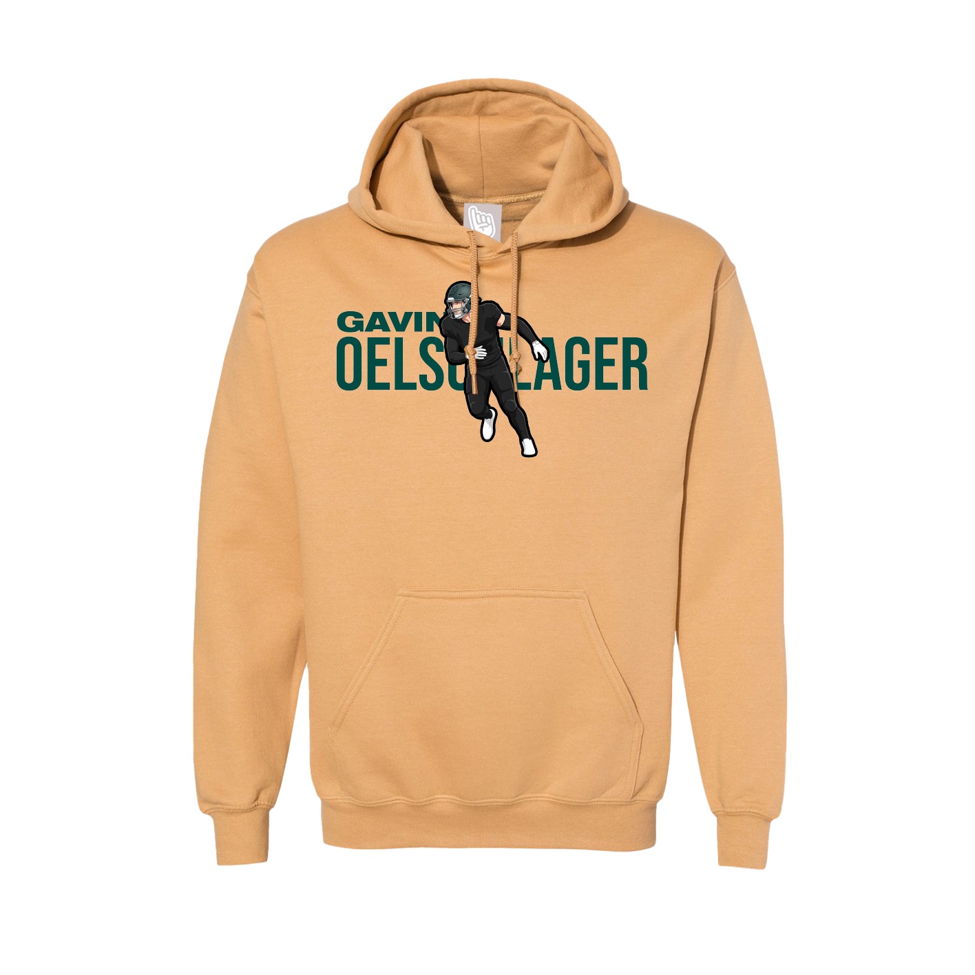 Hoodie — Player Name in Vegas Gold