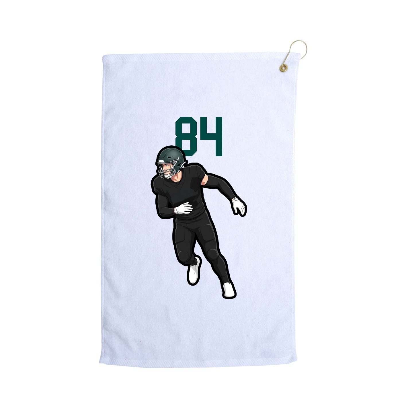 Golf Towel — Number Top in White