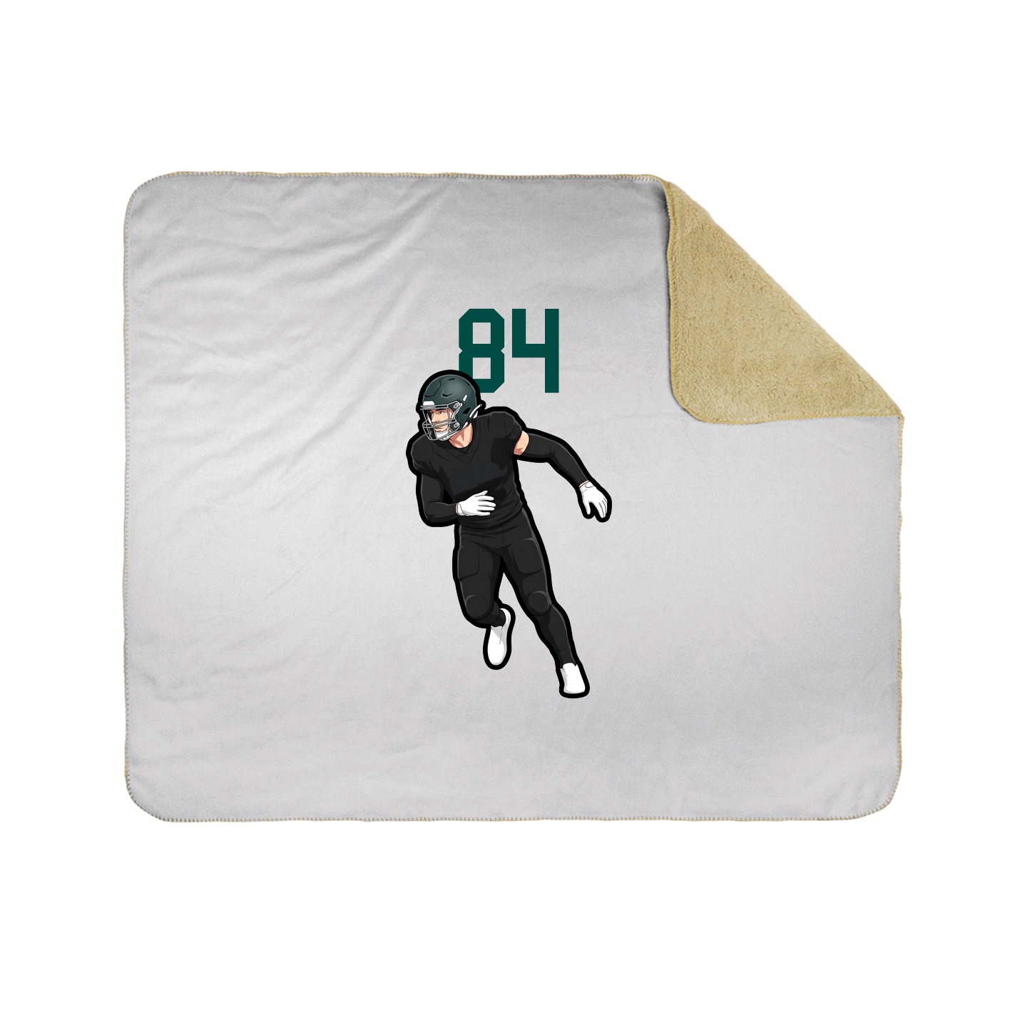 Throw Blanket — Number Top in White