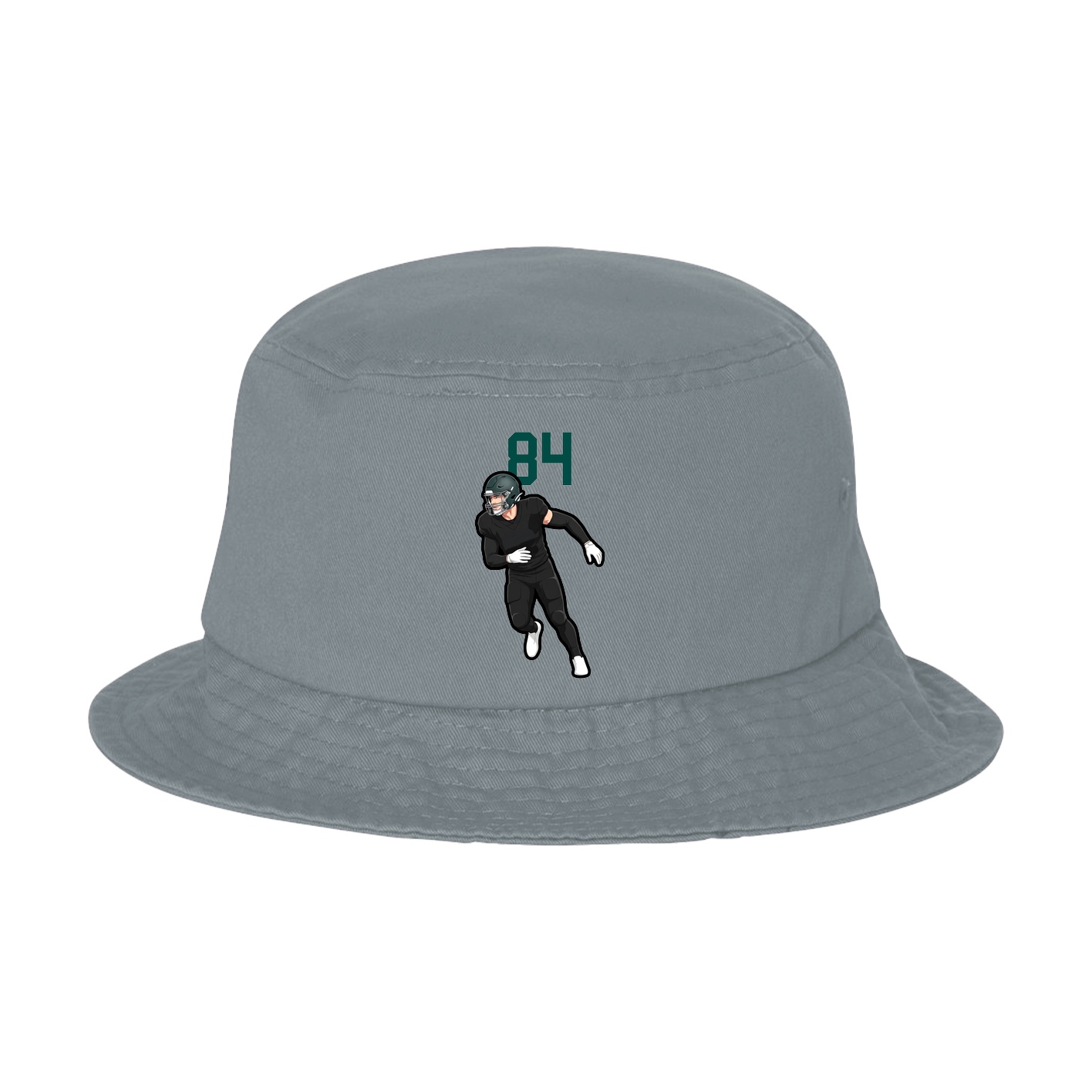 Bucket Cap — Number Top in Grey
