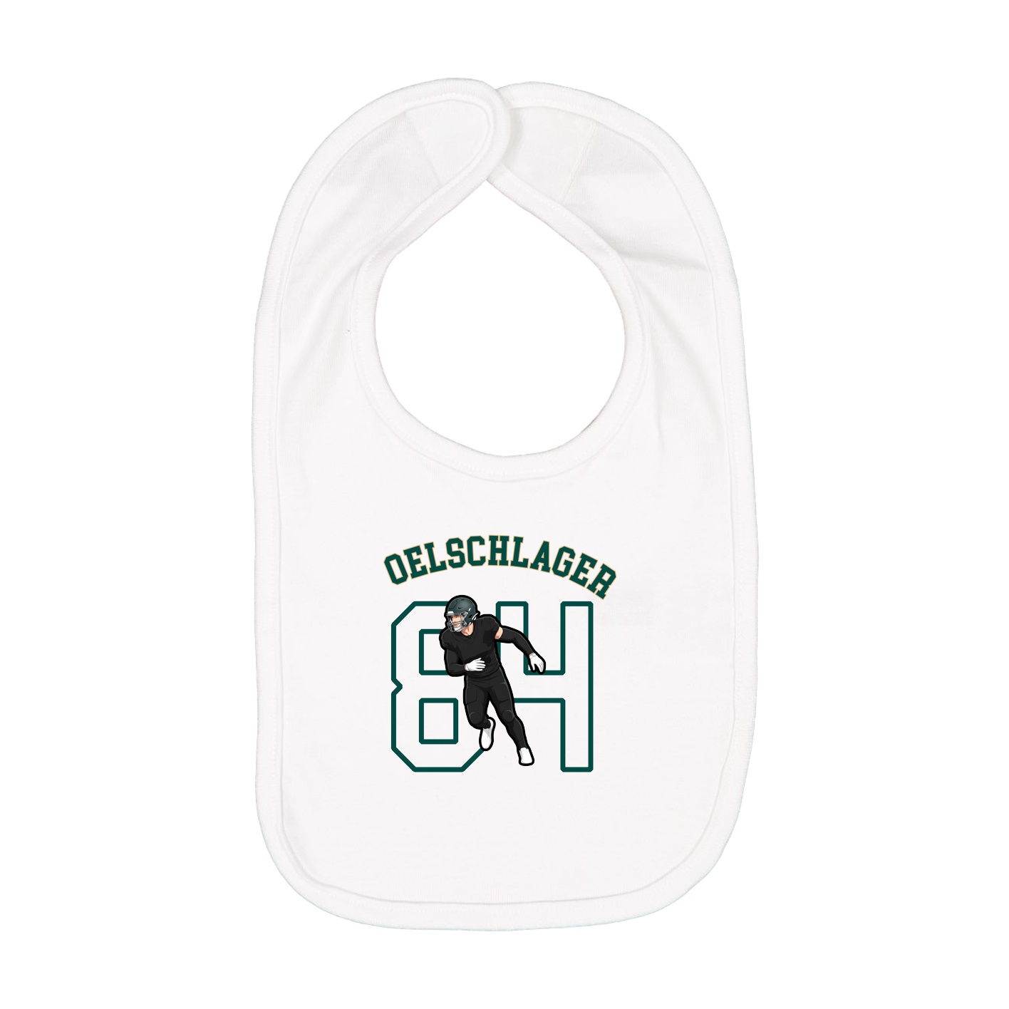 Infant Bib — Shirsey Arch in White