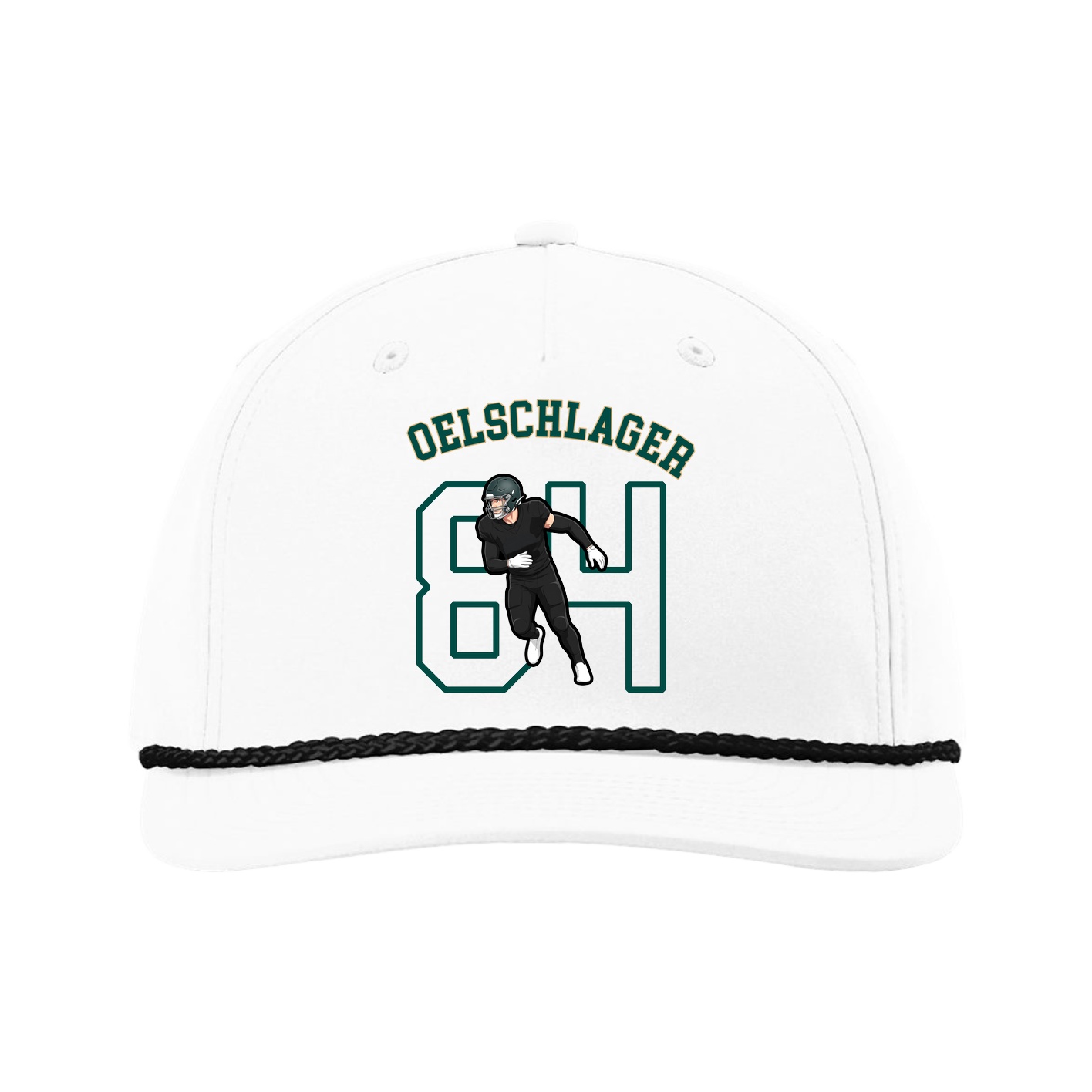 Five-Panel Classic Rope Cap — Shirsey Arch in White