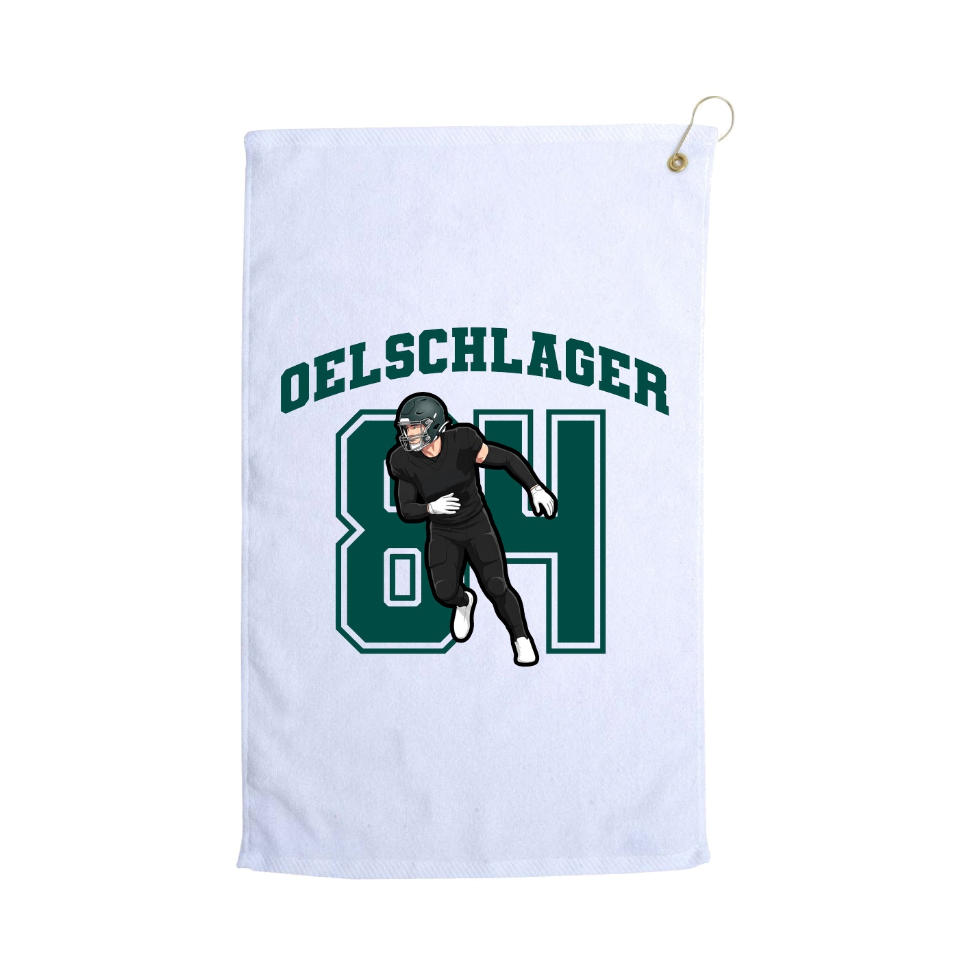 Golf Towel — Number in White