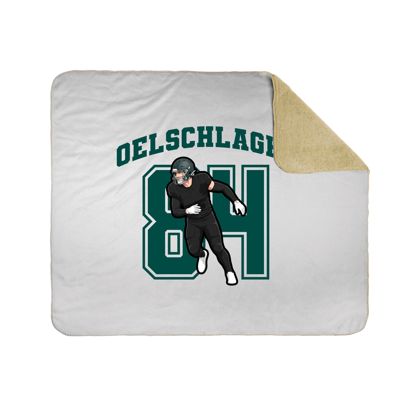 Throw Blanket — Number in White