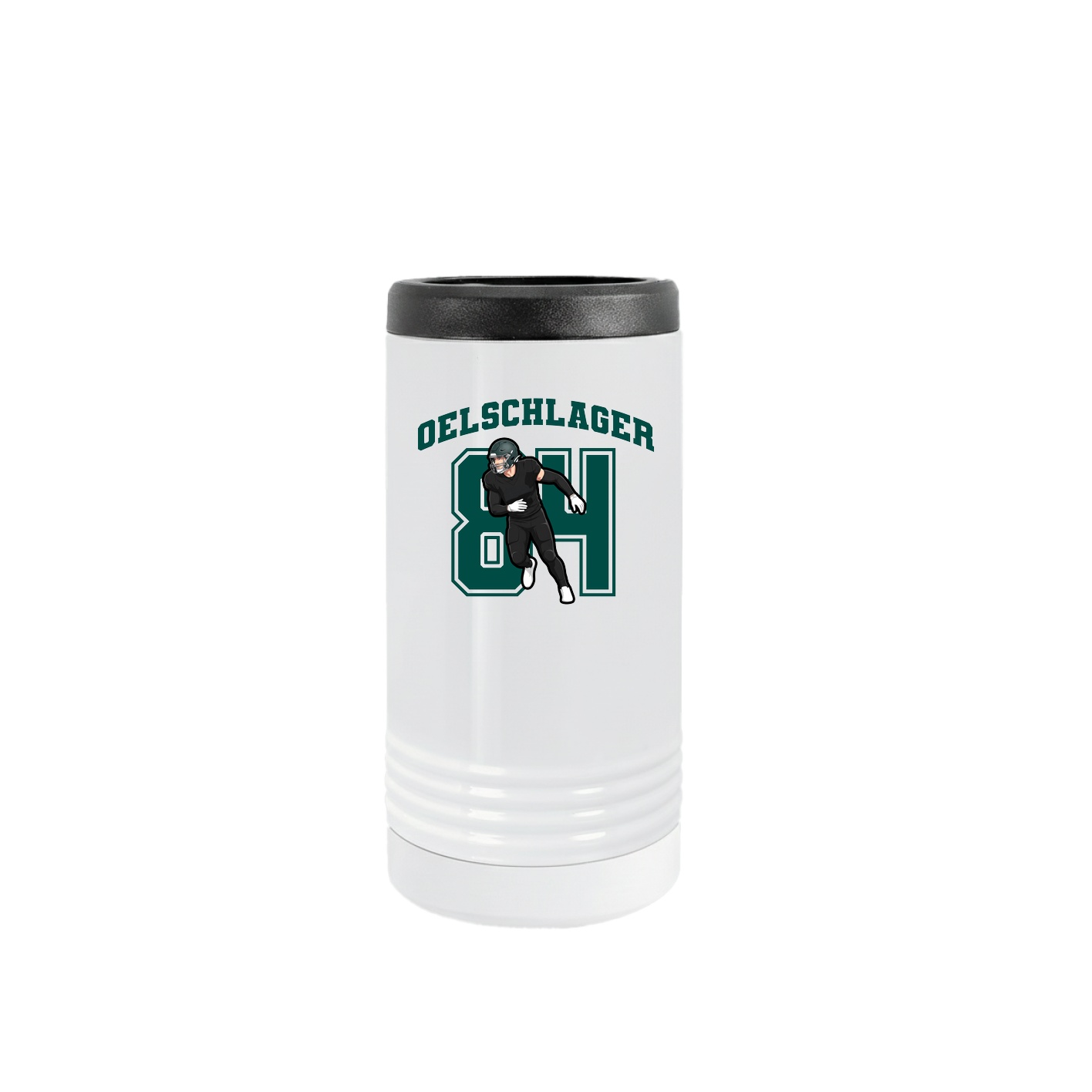 Slim Beverage Holder — Number in White