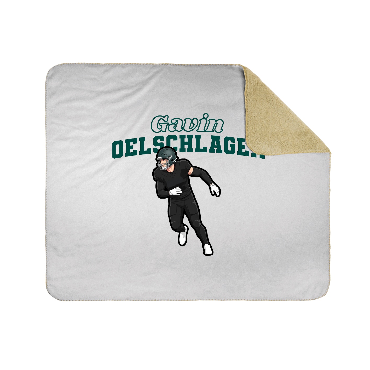 Throw Blanket — Name Arch in White