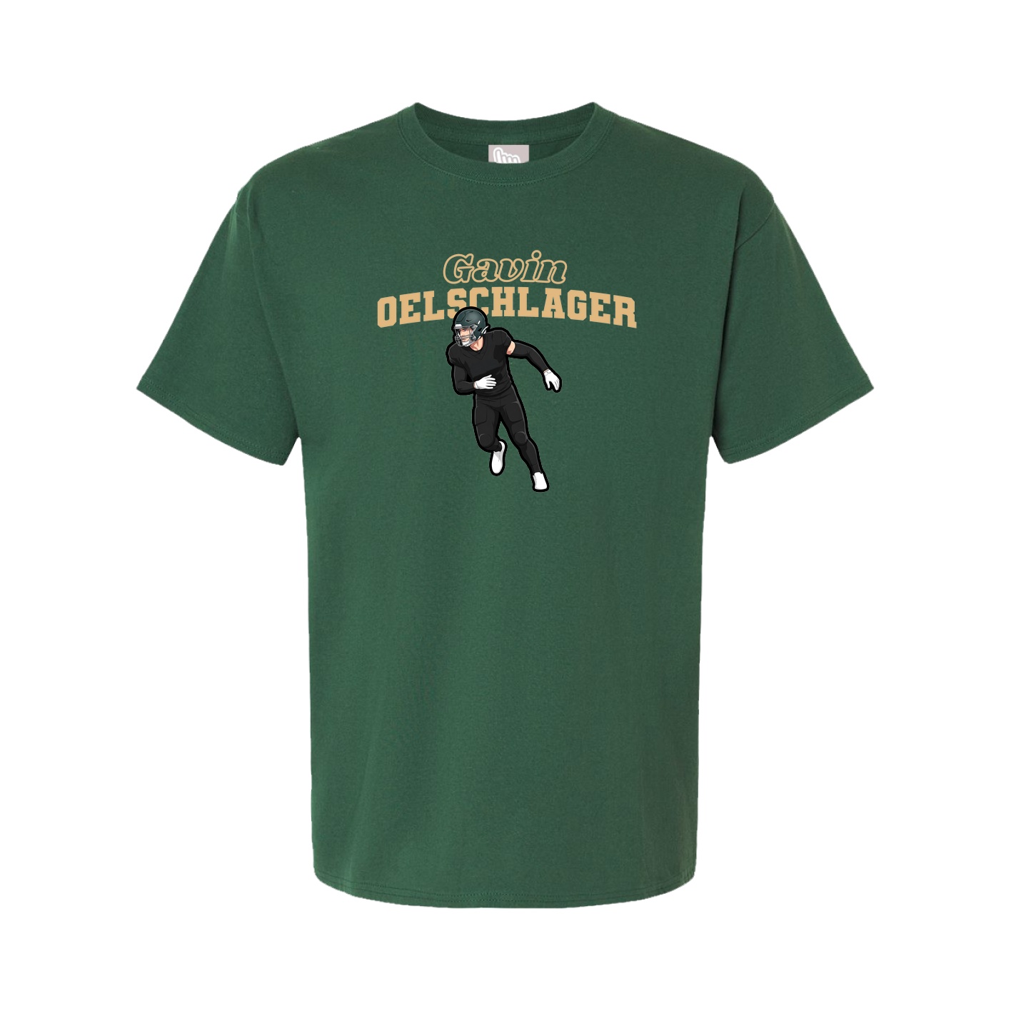 Youth Tee — Name Arch in Green