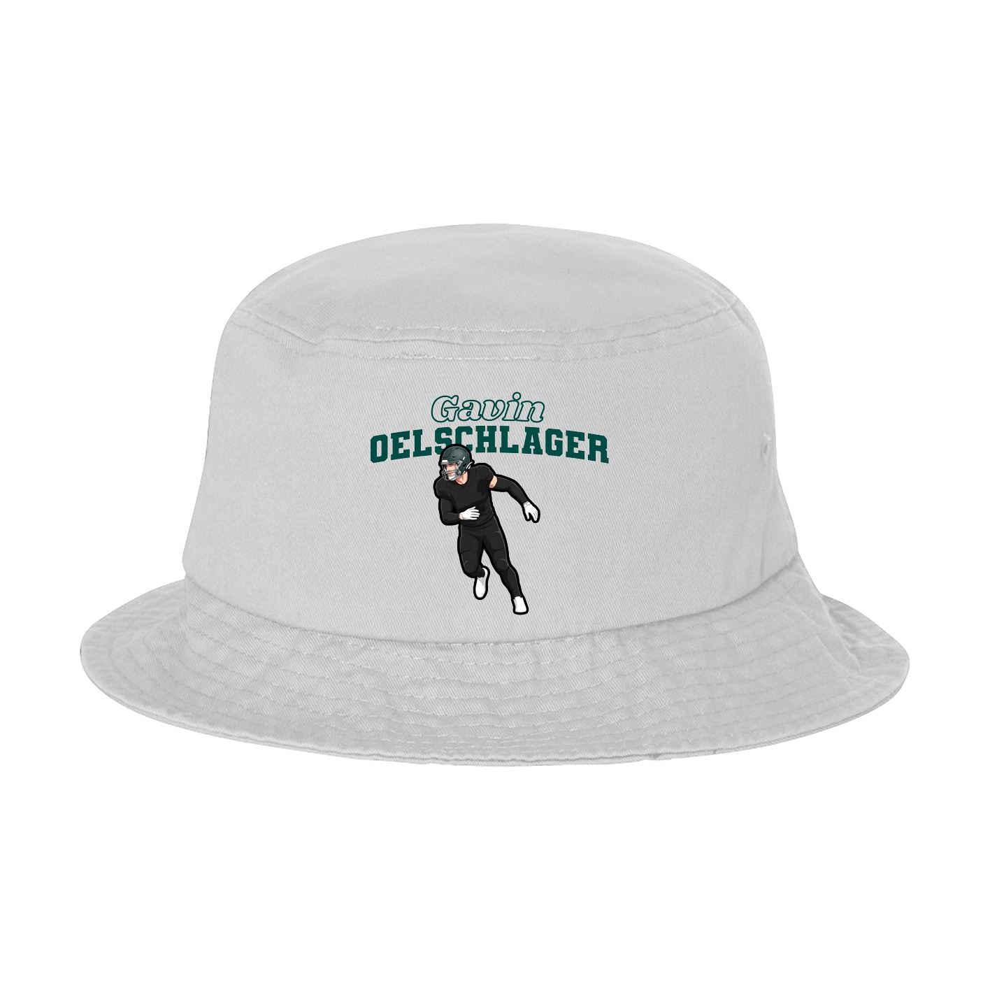 Bucket Cap — Name Arch in White