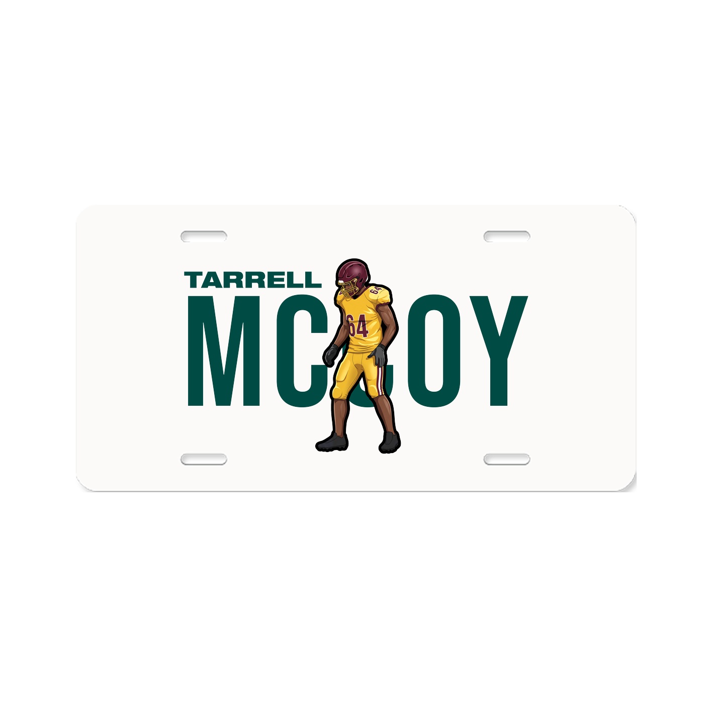 License Plate — Player Name in Classic